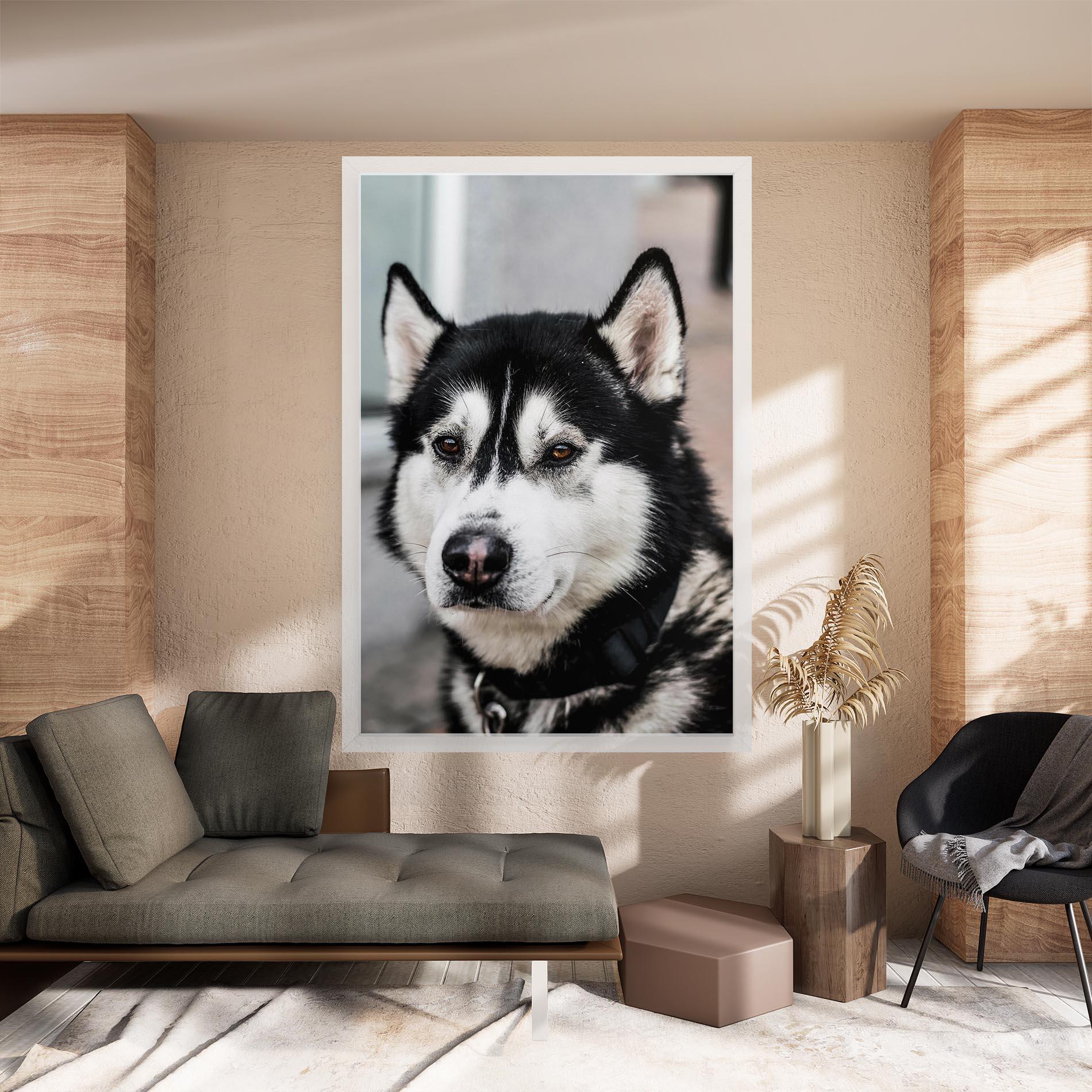 Картина на платно Husky Dog mockup 8