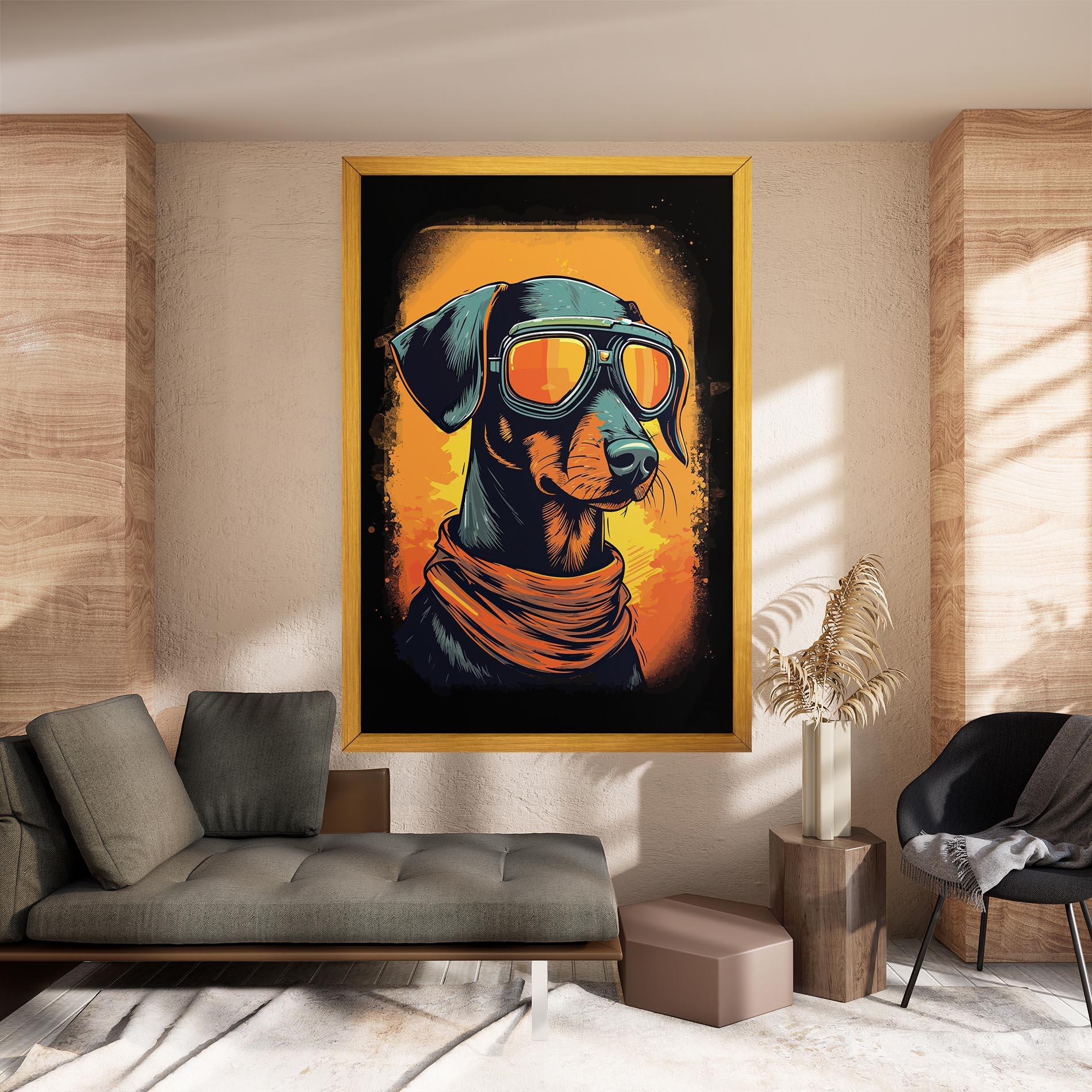 Картина на платно Cool Dog mockup 8