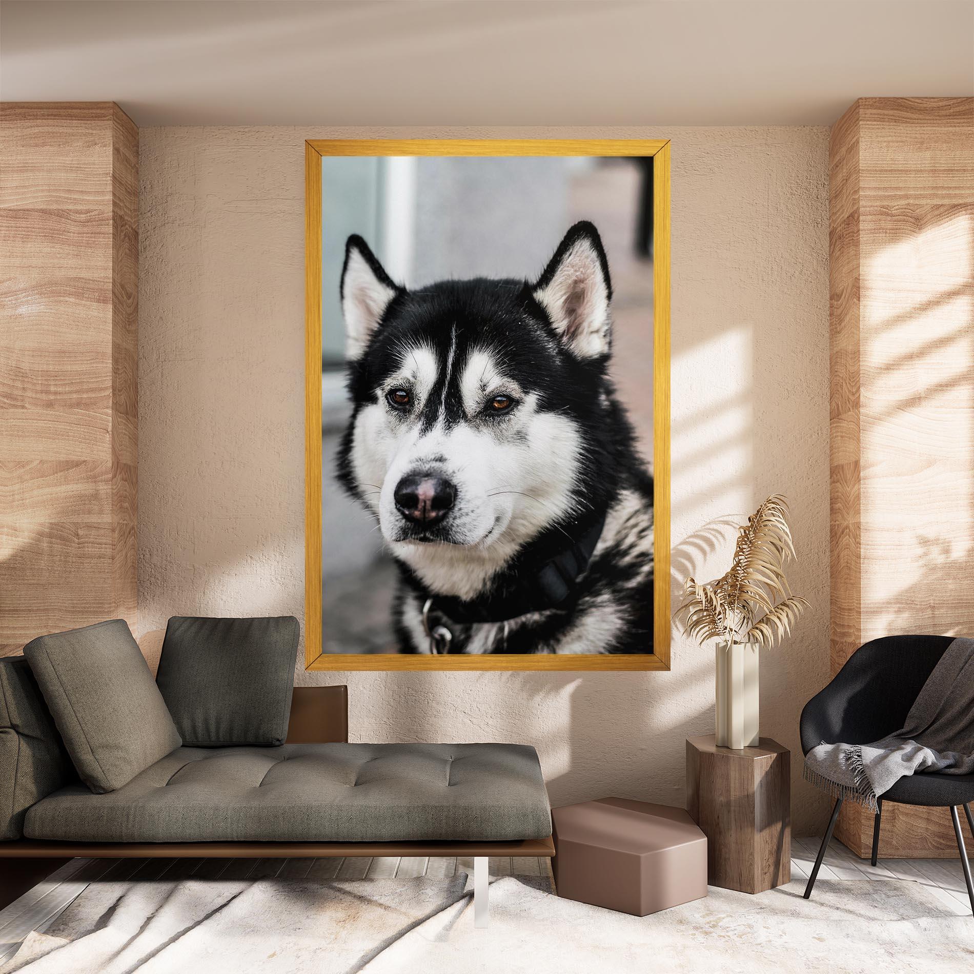 Картина на платно Husky Dog mockup 8