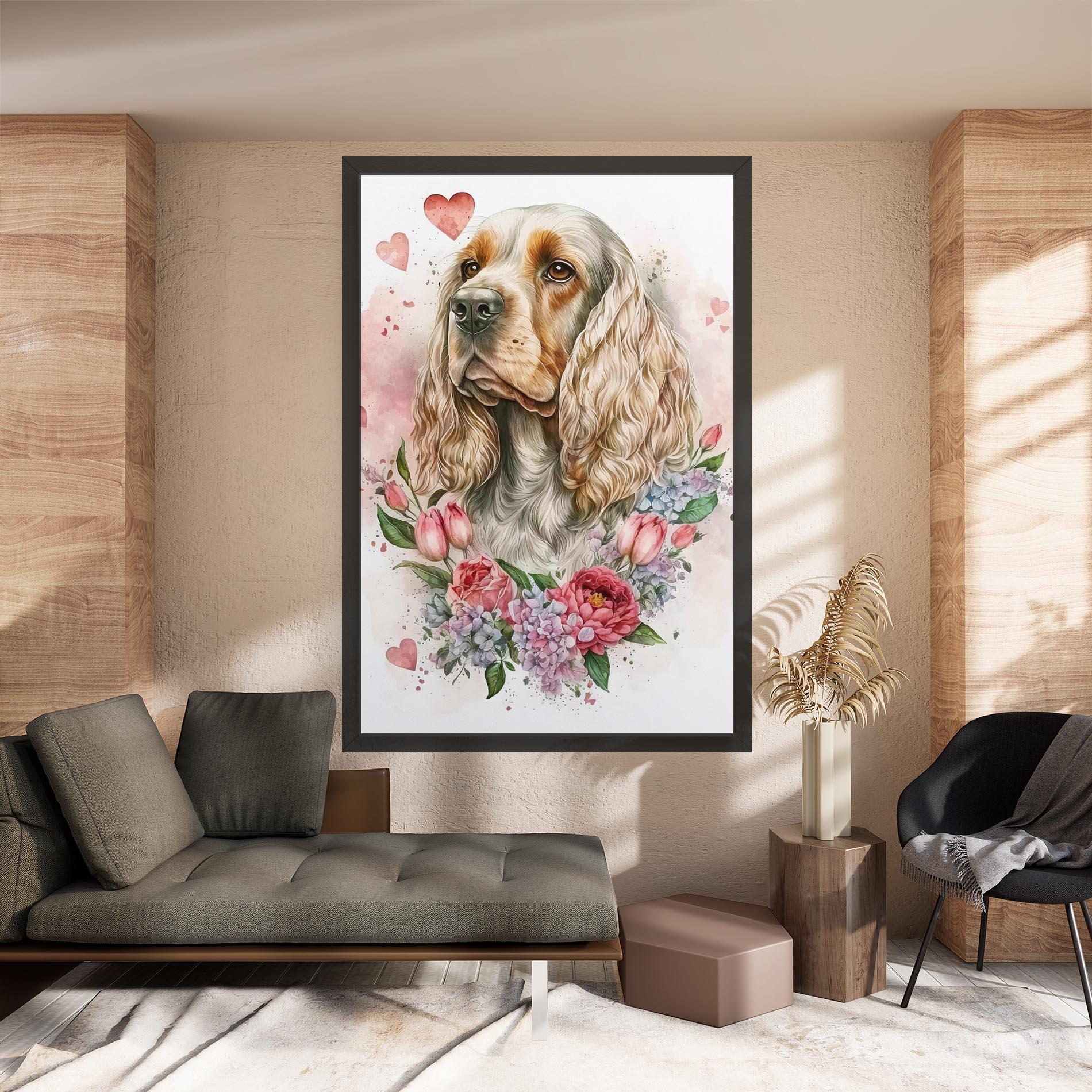 Картина на платно Cute Little Cocker mockup 8