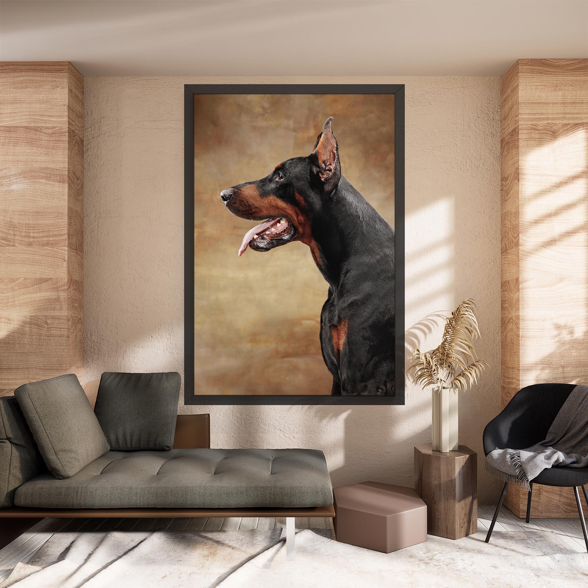 Картина на платно Doberman Pinscher mockup 8