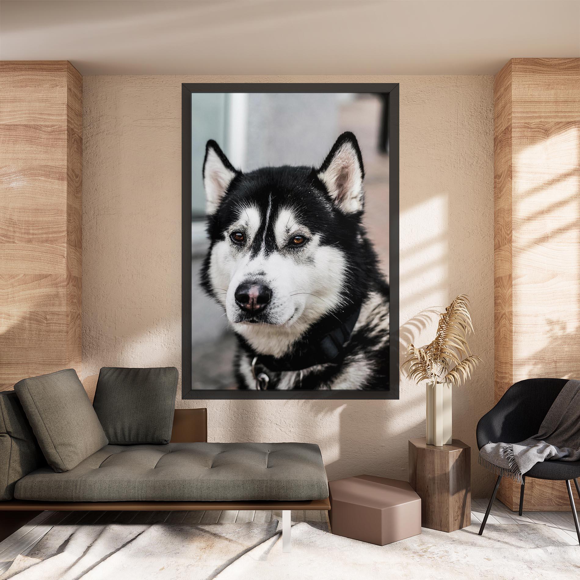 Картина на платно Husky Dog mockup 8