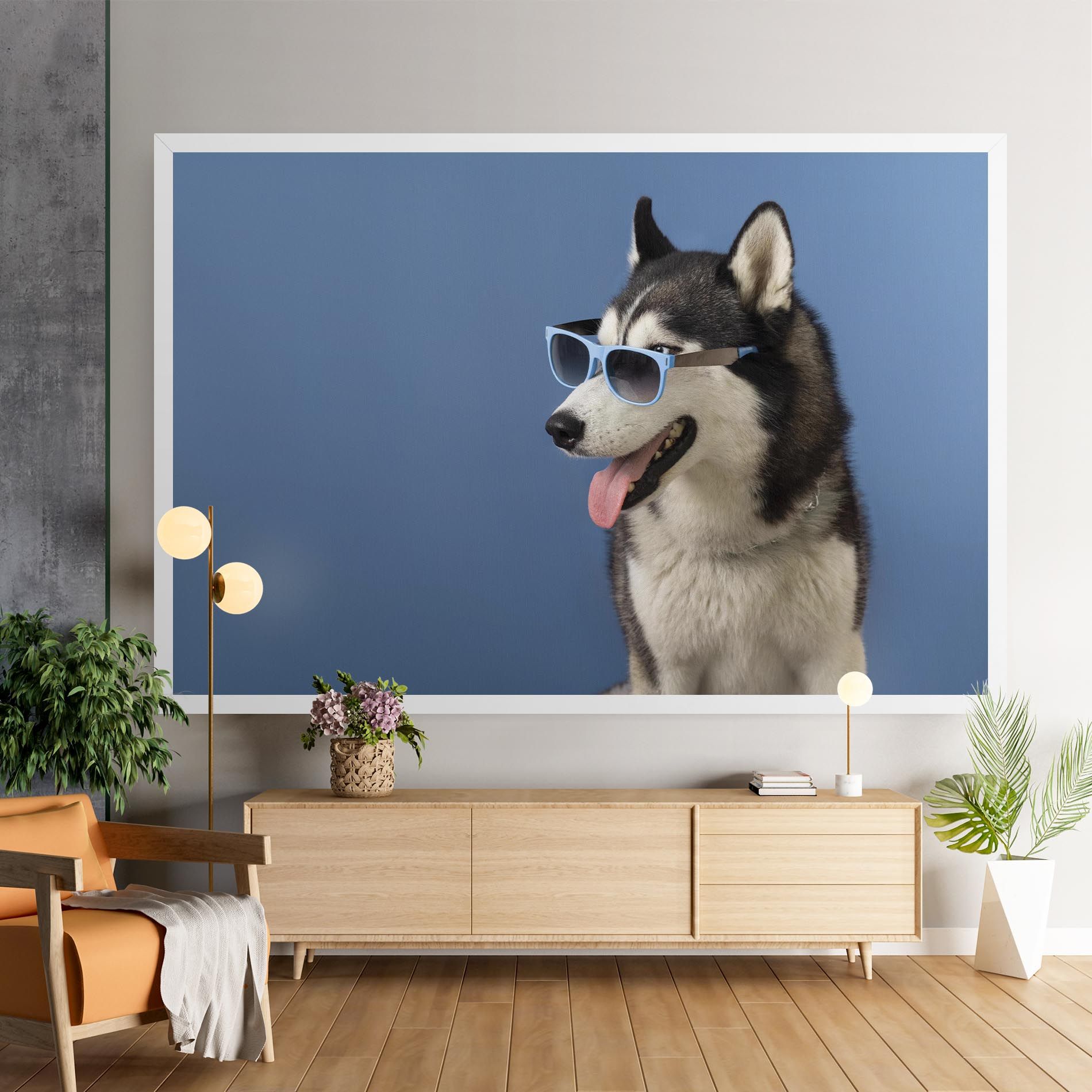 Blue Glasses Dog mockup 9