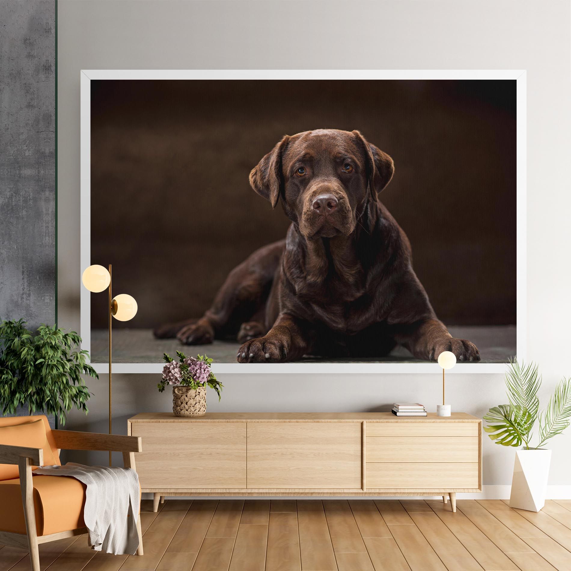 Cute Brown Labrador mockup 9