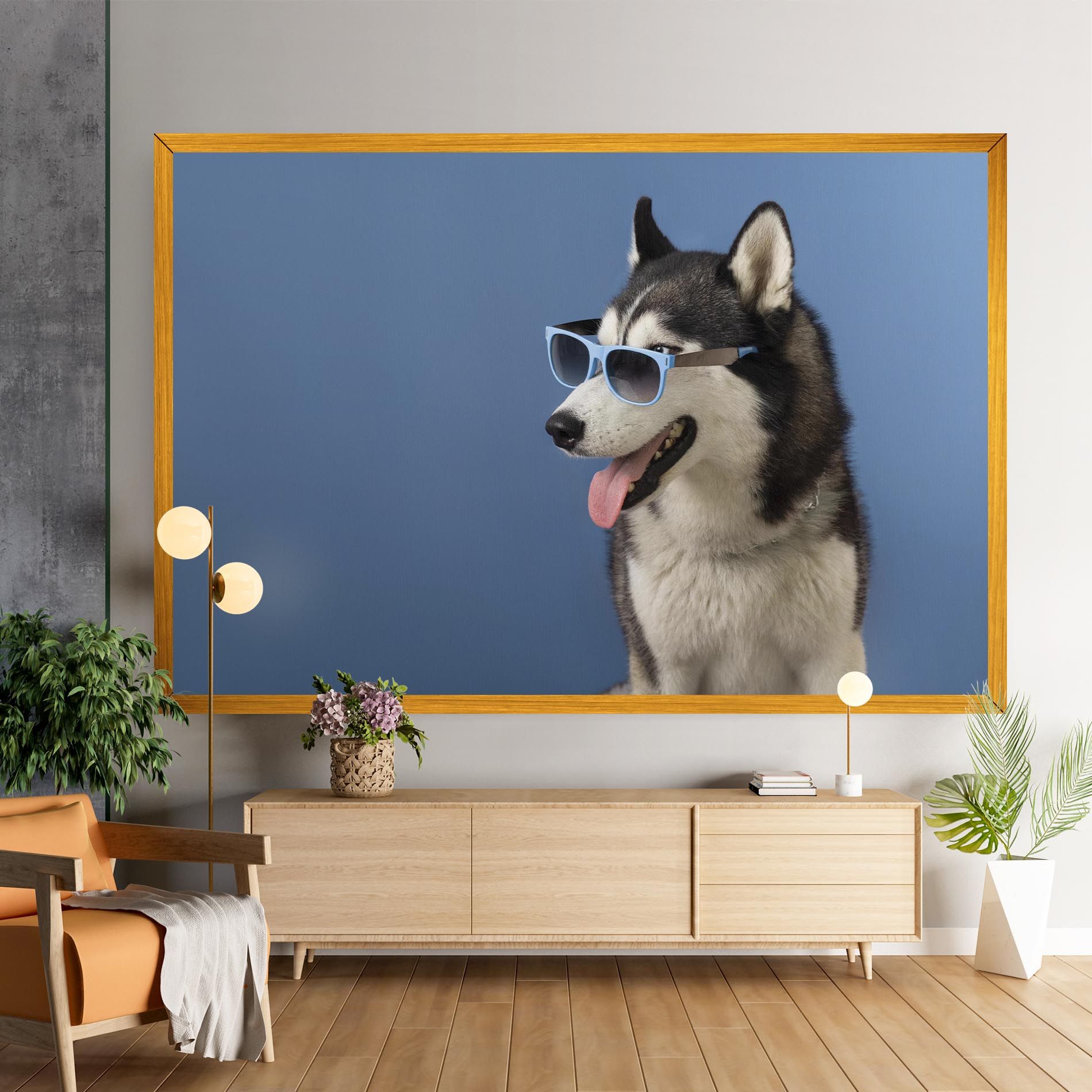 Blue Glasses Dog mockup 9