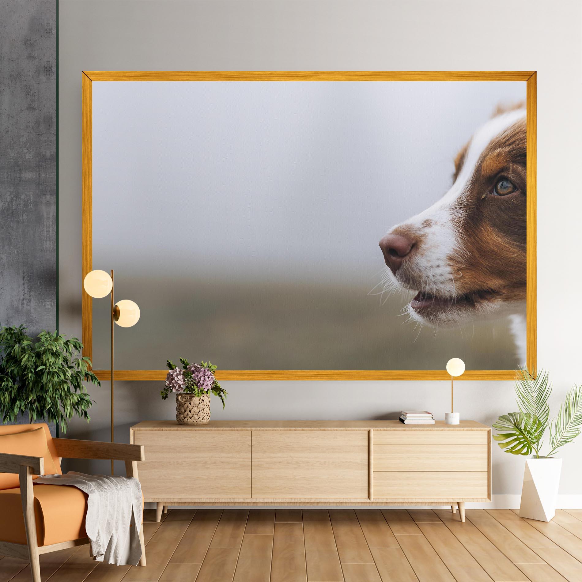 Картина на платно Brown White Dog mockup 9
