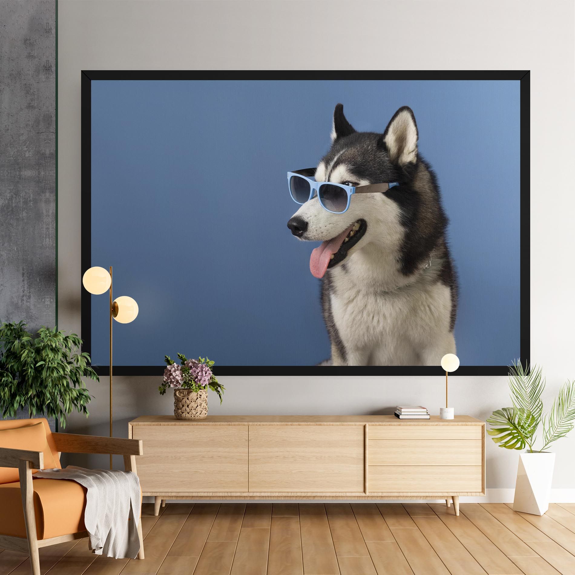Blue Glasses Dog mockup 9