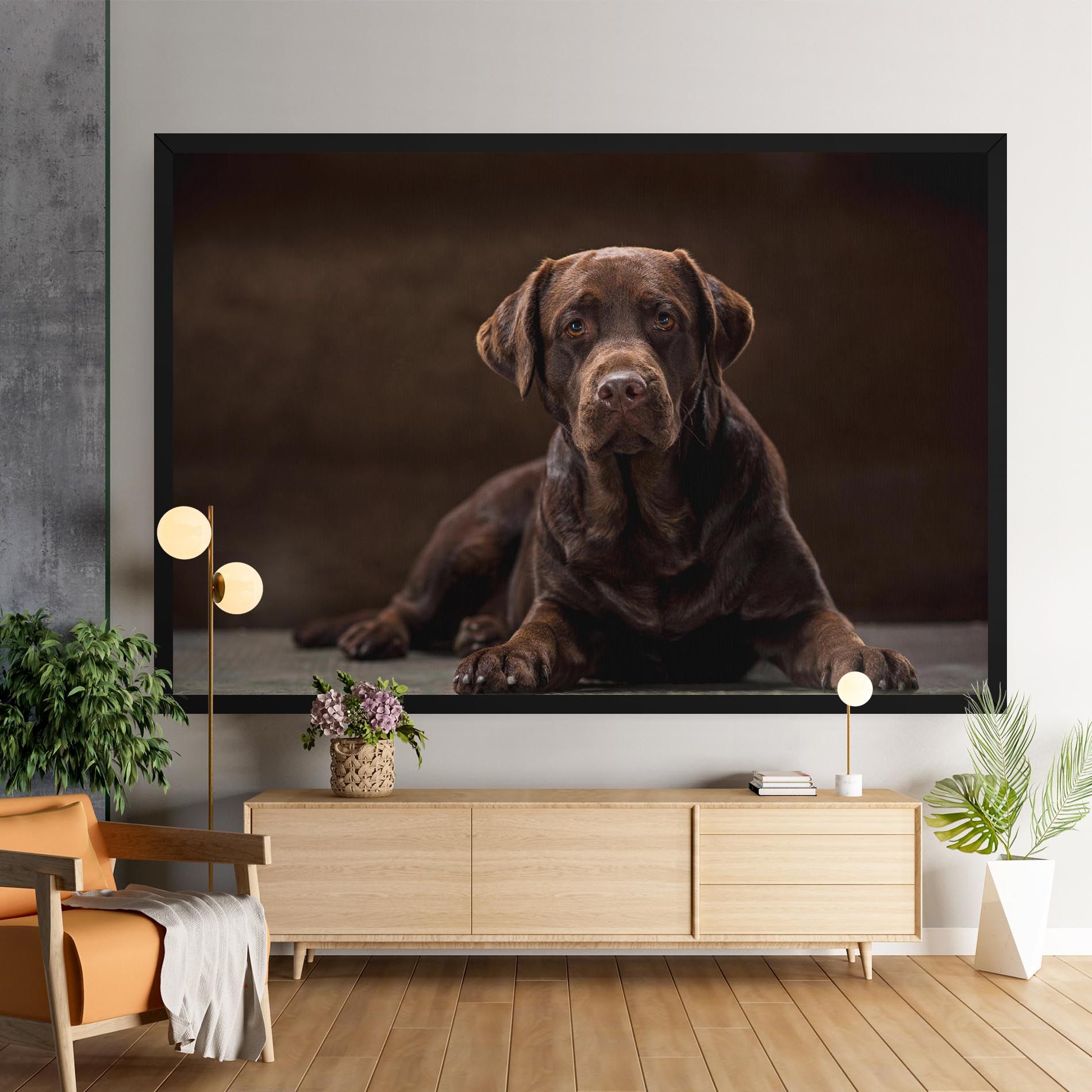 Cute Brown Labrador mockup 9
