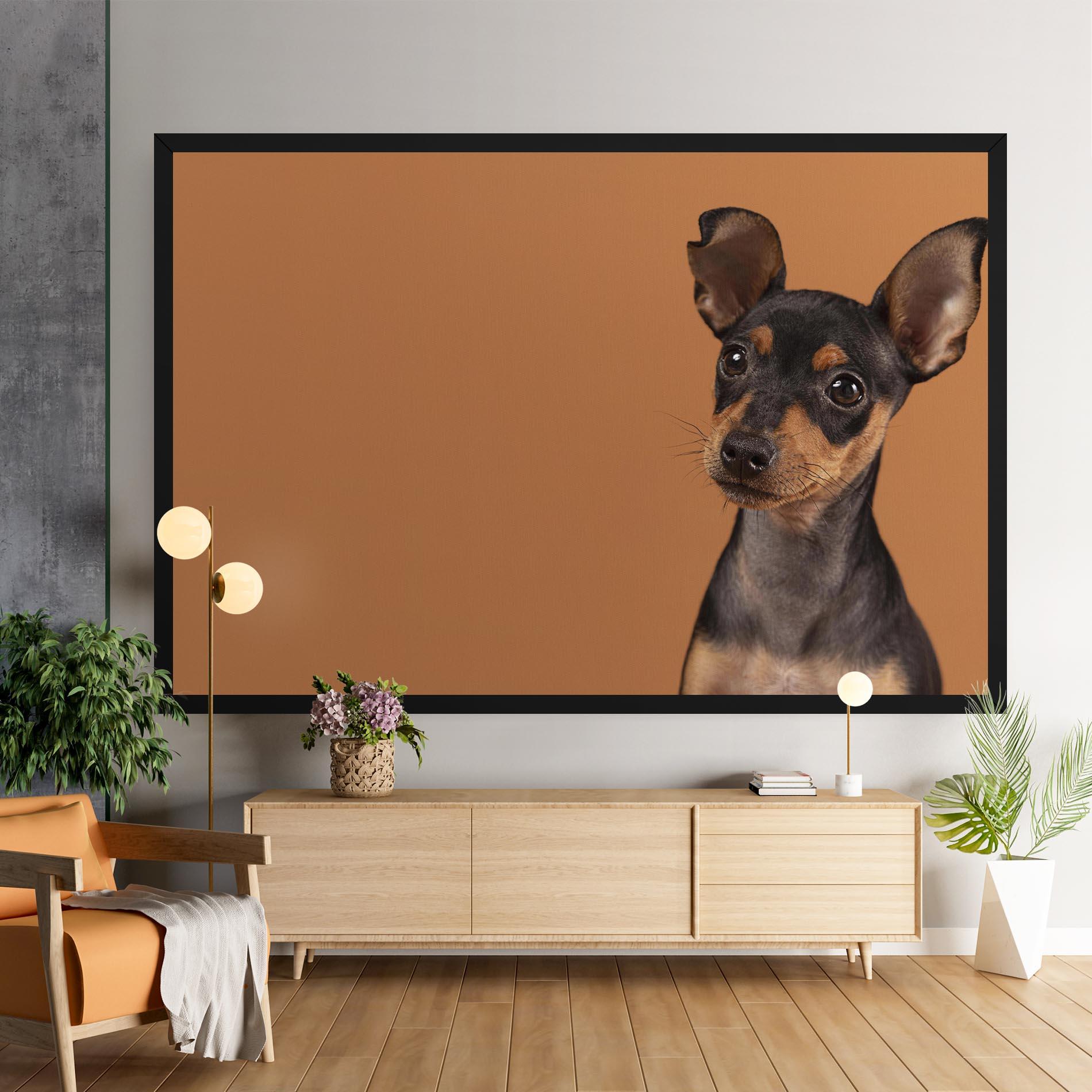Картина на платно Cute Dog Portrait mockup 9