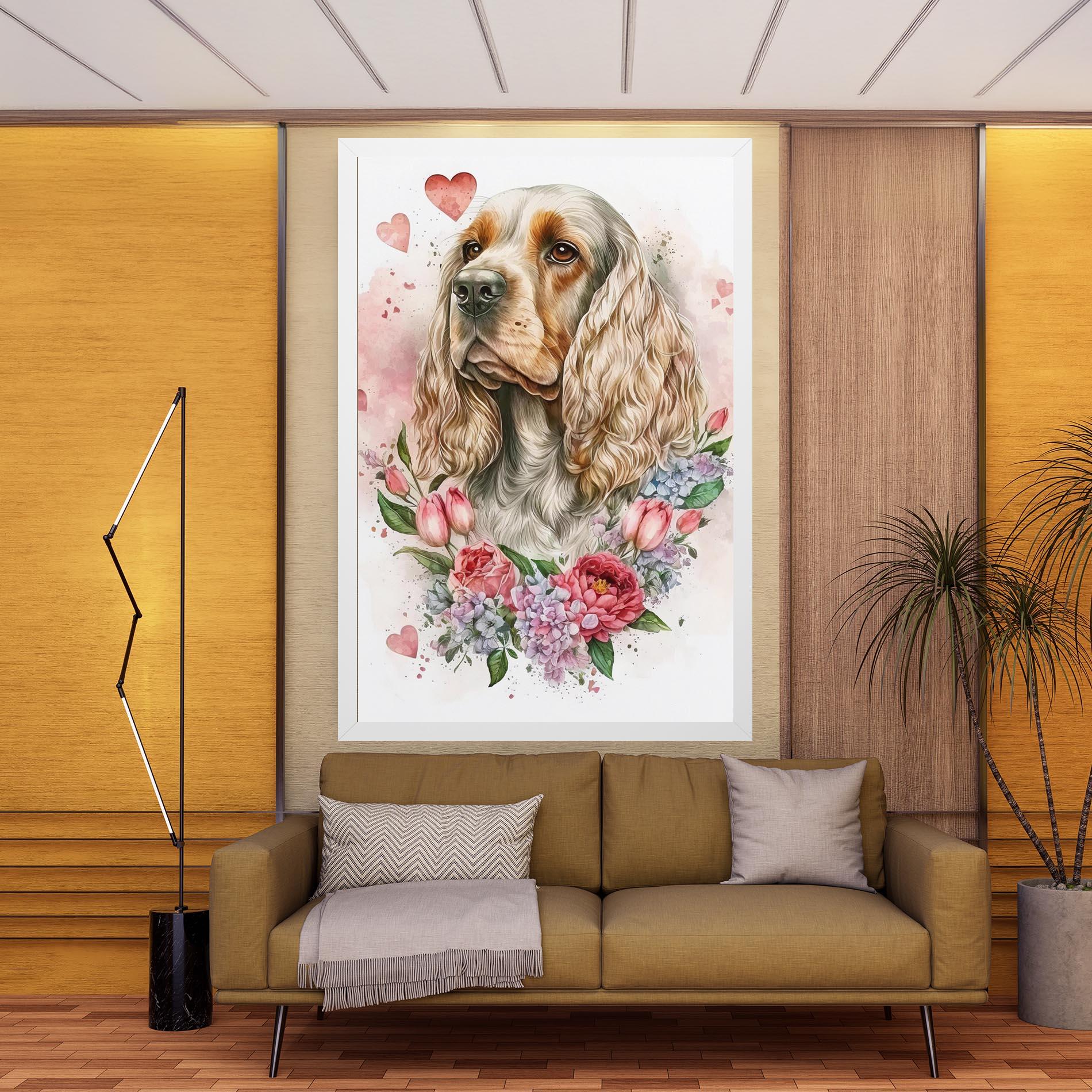 Картина на платно Cute Little Cocker mockup 9