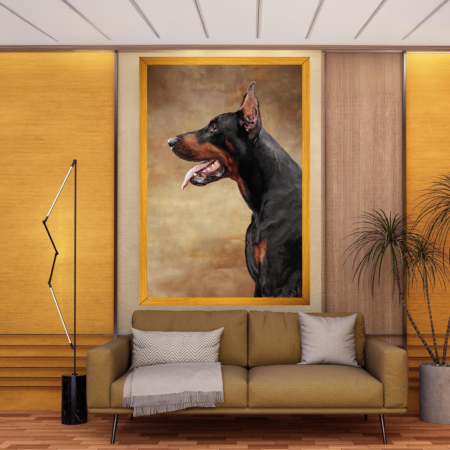 Картина на платно Doberman Pinscher mockup 9