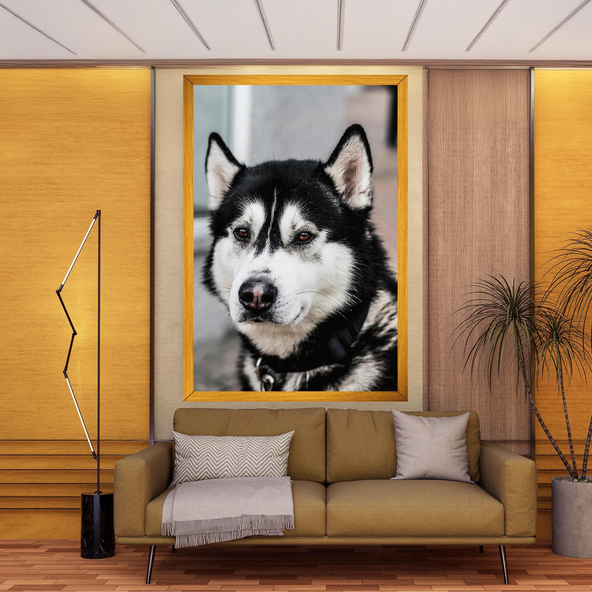 Картина на платно Husky Dog mockup 9