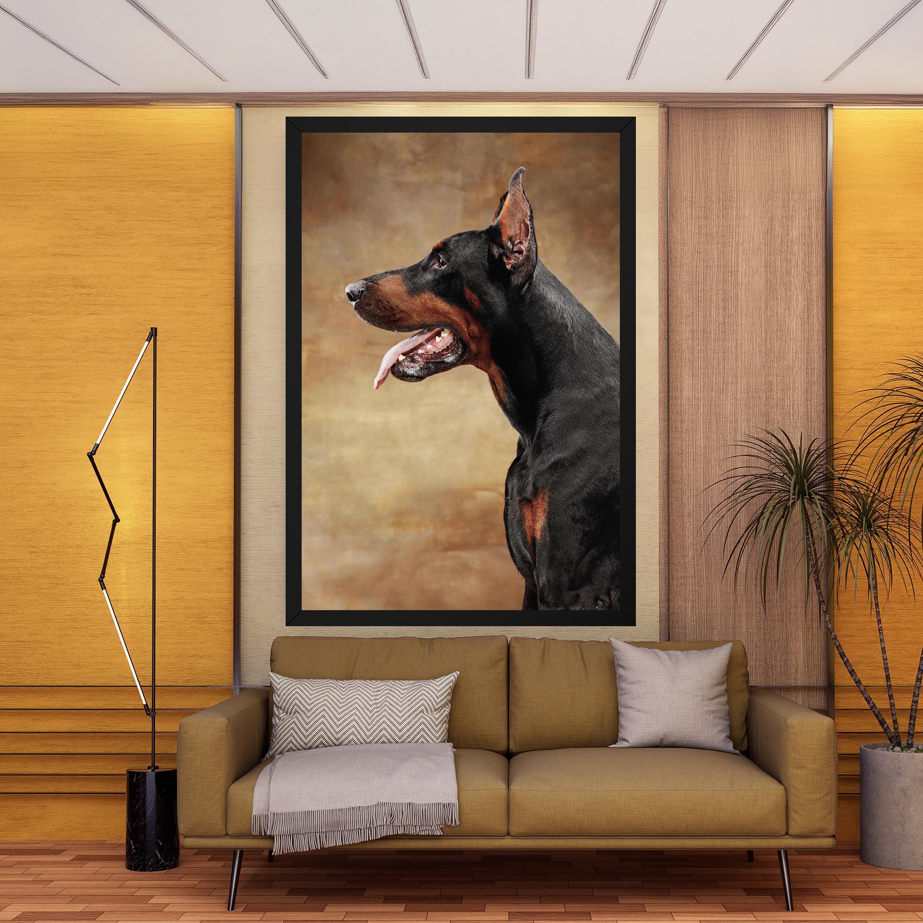 Картина на платно Doberman Pinscher mockup 9