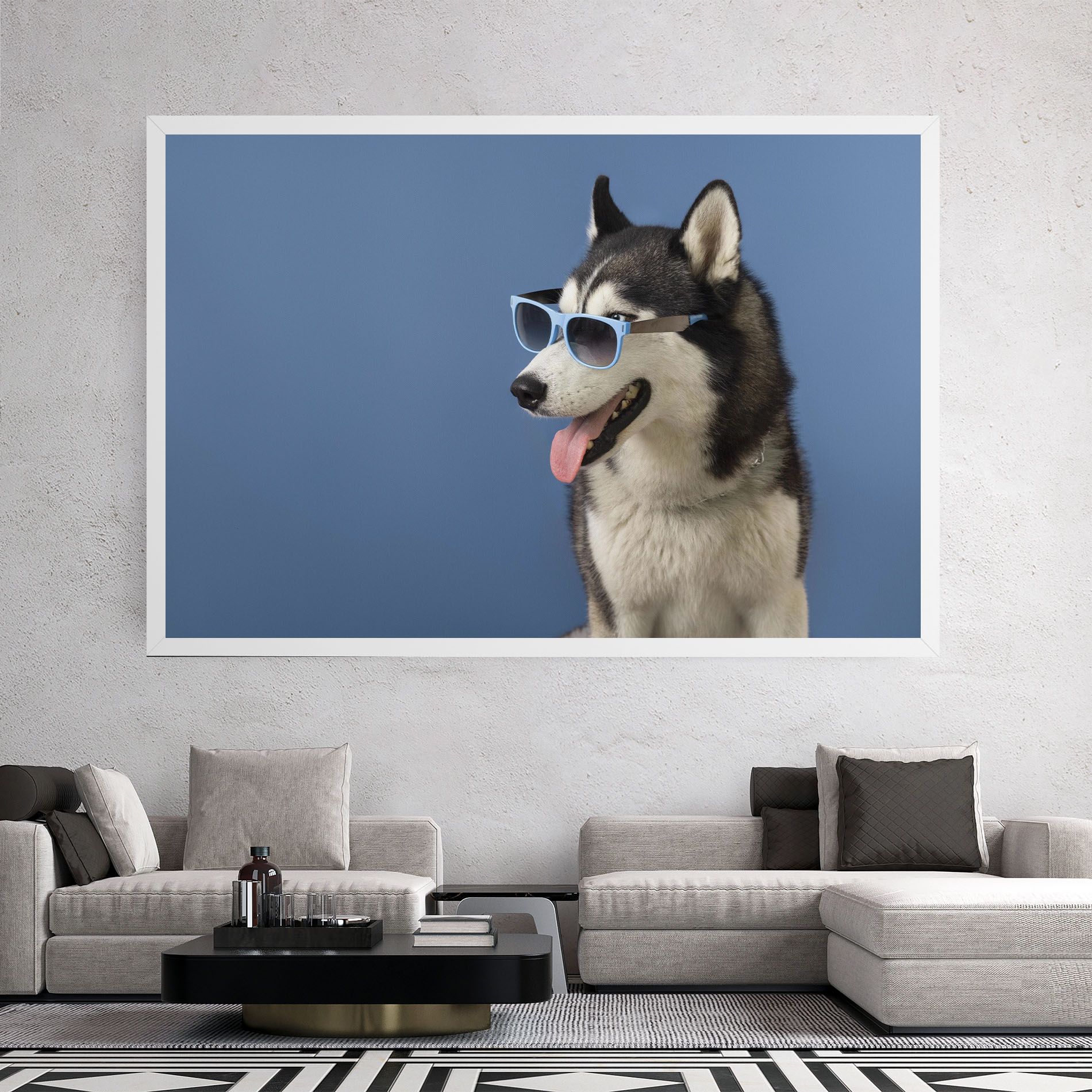 Blue Glasses Dog mockup 2