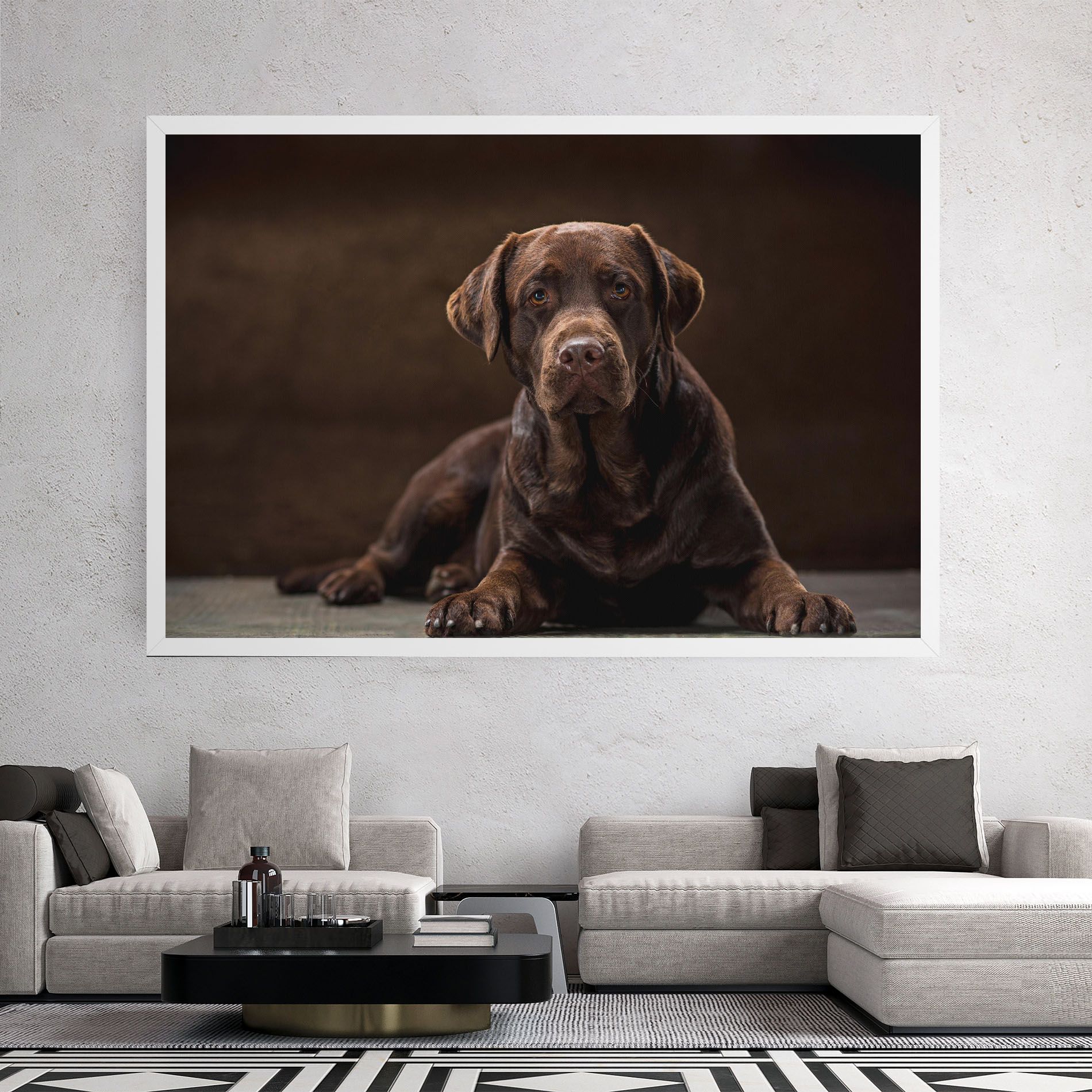 Cute Brown Labrador mockup 2