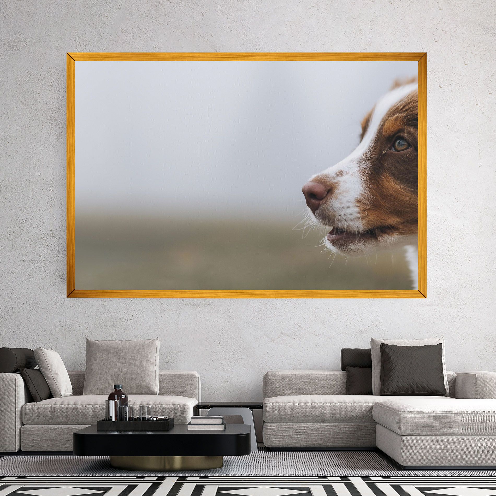 Brown White Dog mockup 2