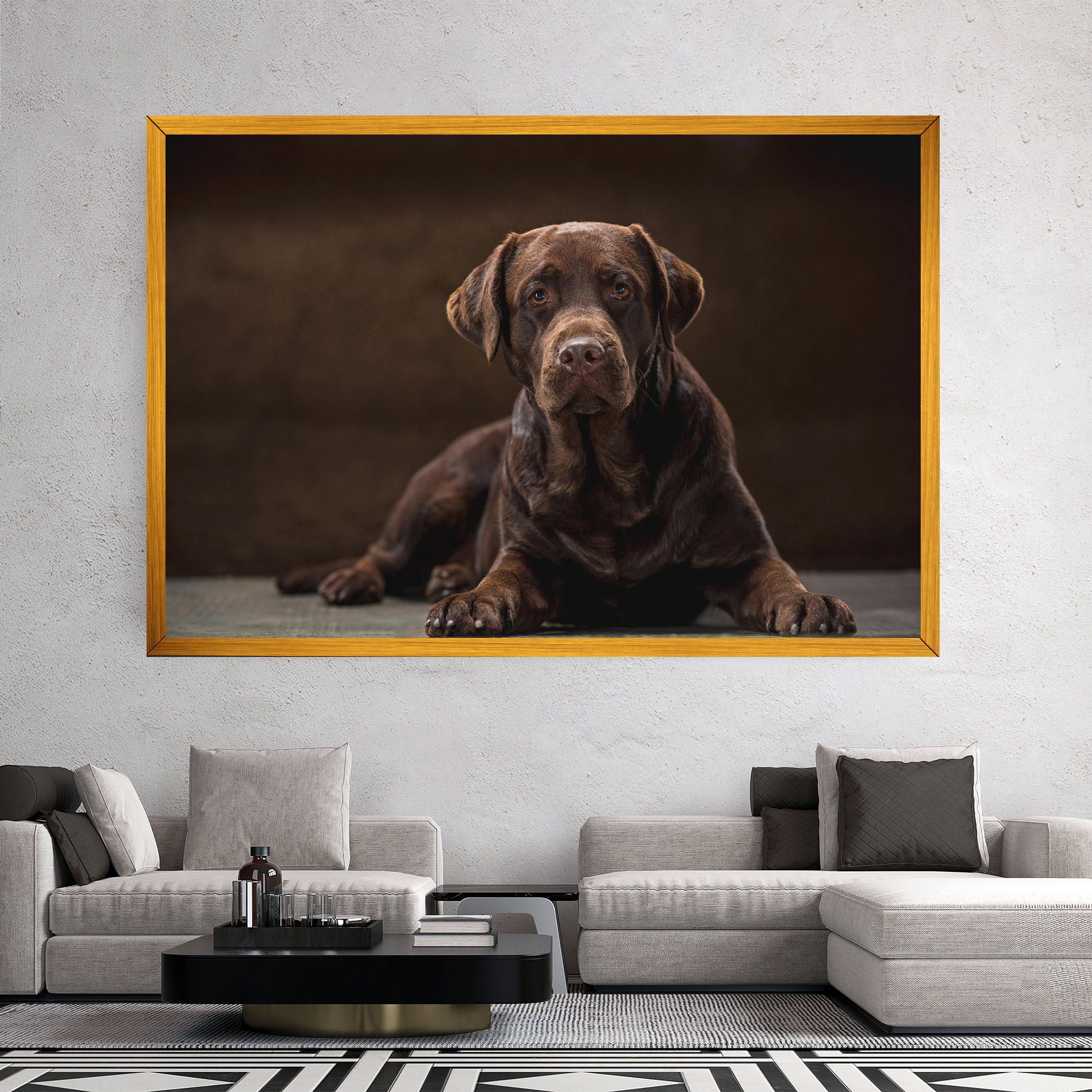 Cute Brown Labrador mockup 2