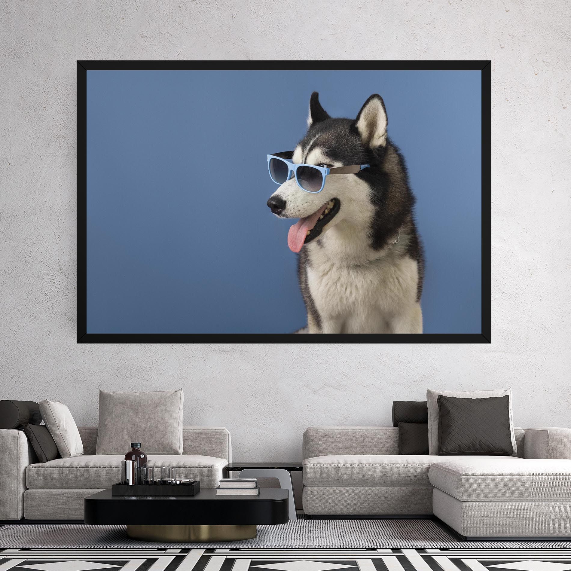 Blue Glasses Dog mockup 2