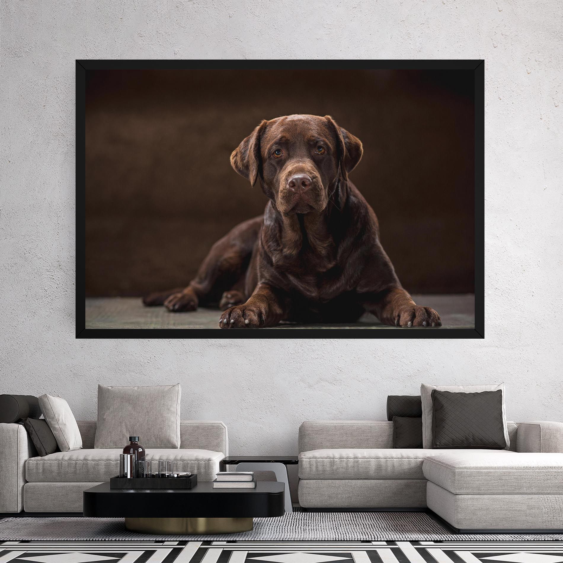 Cute Brown Labrador mockup 2