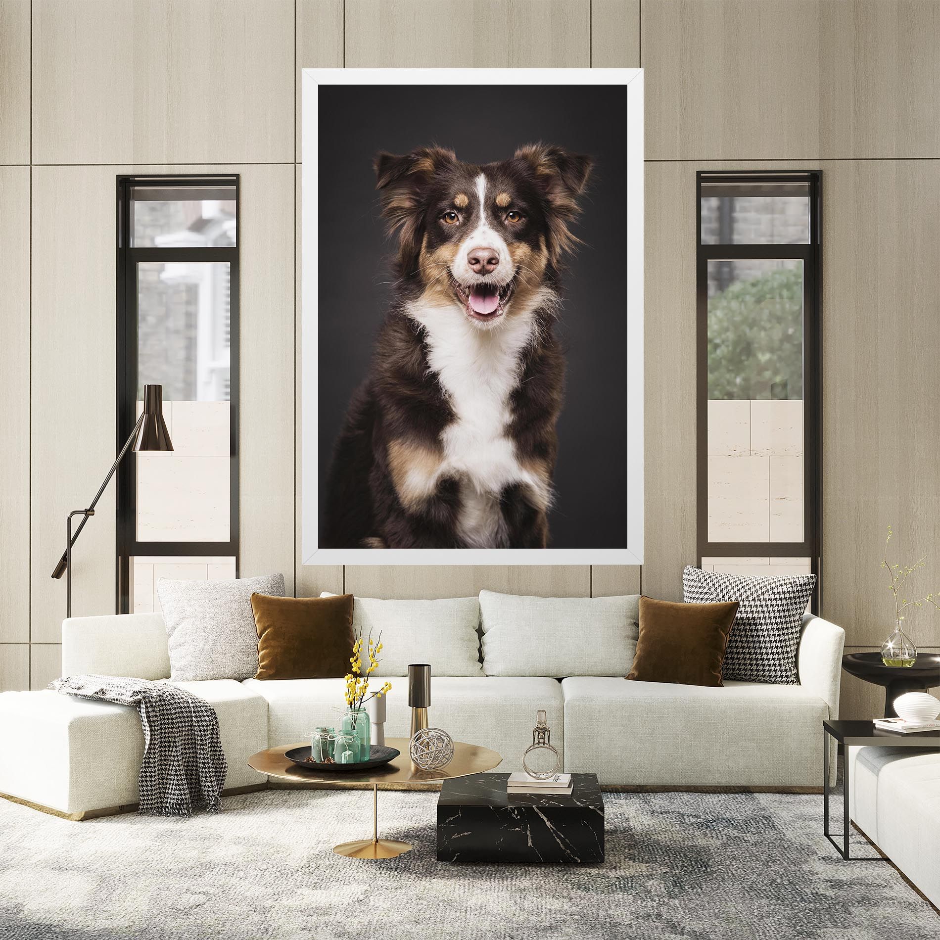 Cute Dog Sitting mockup 2