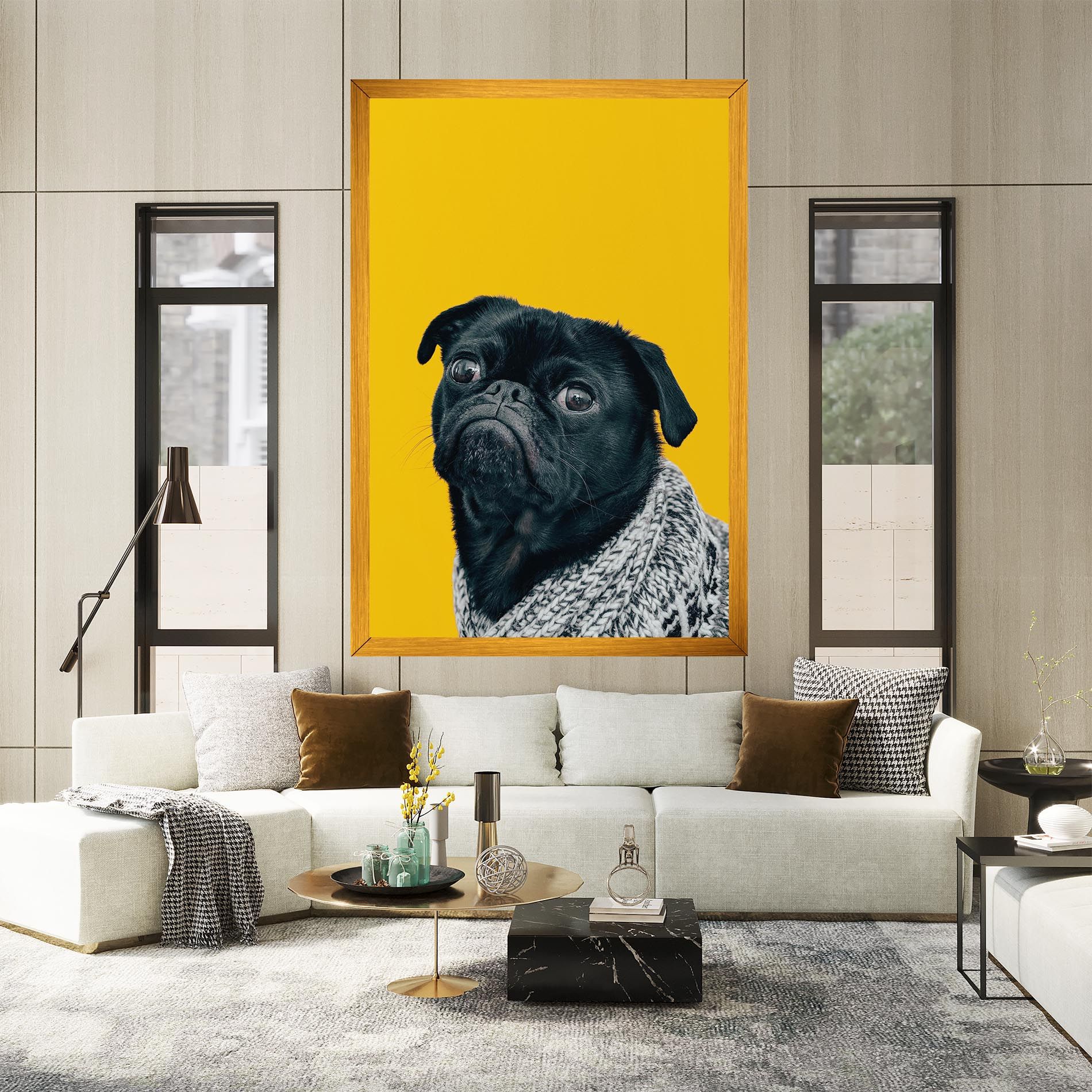 Black Pug mockup 2