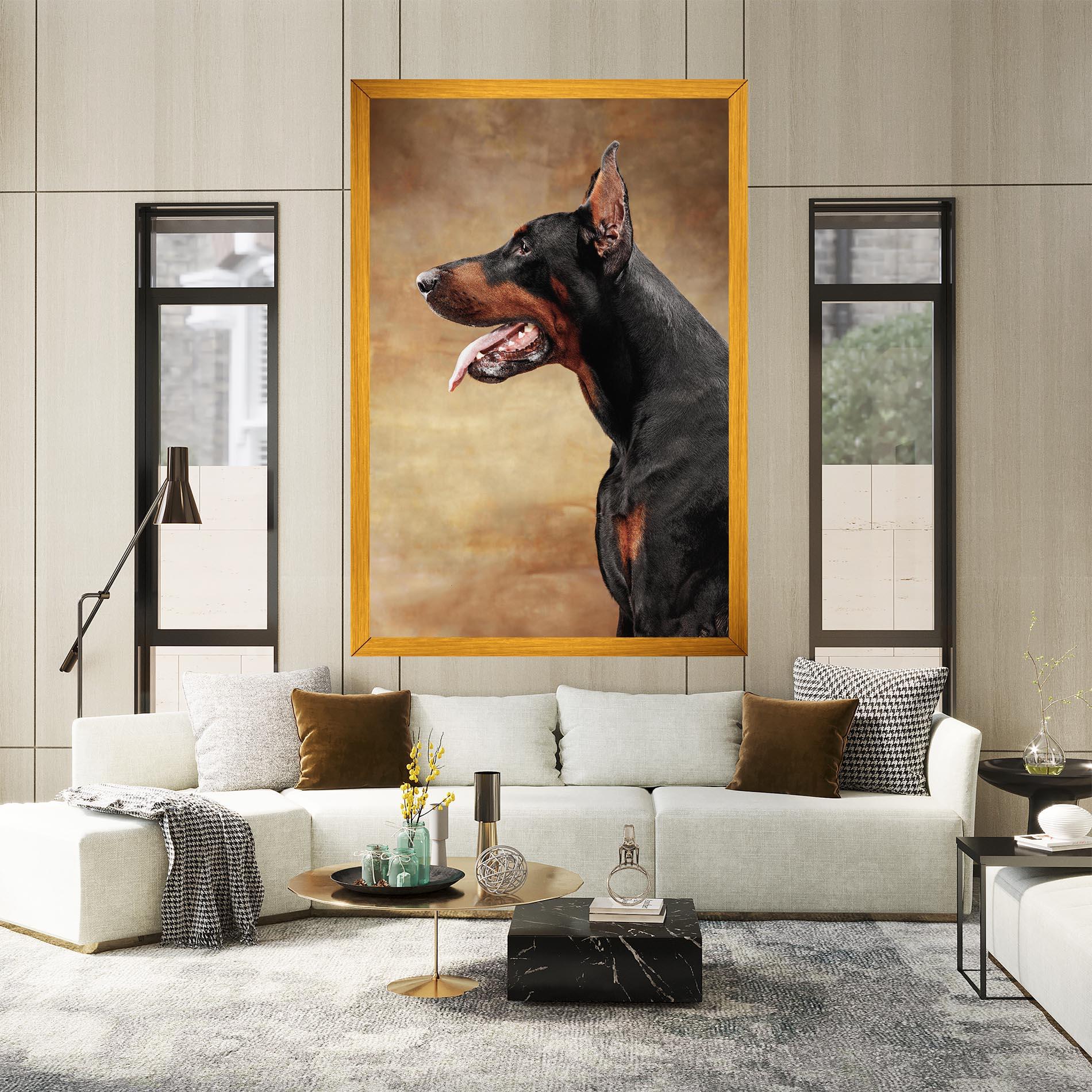 Картина на платно Doberman Pinscher mockup 2