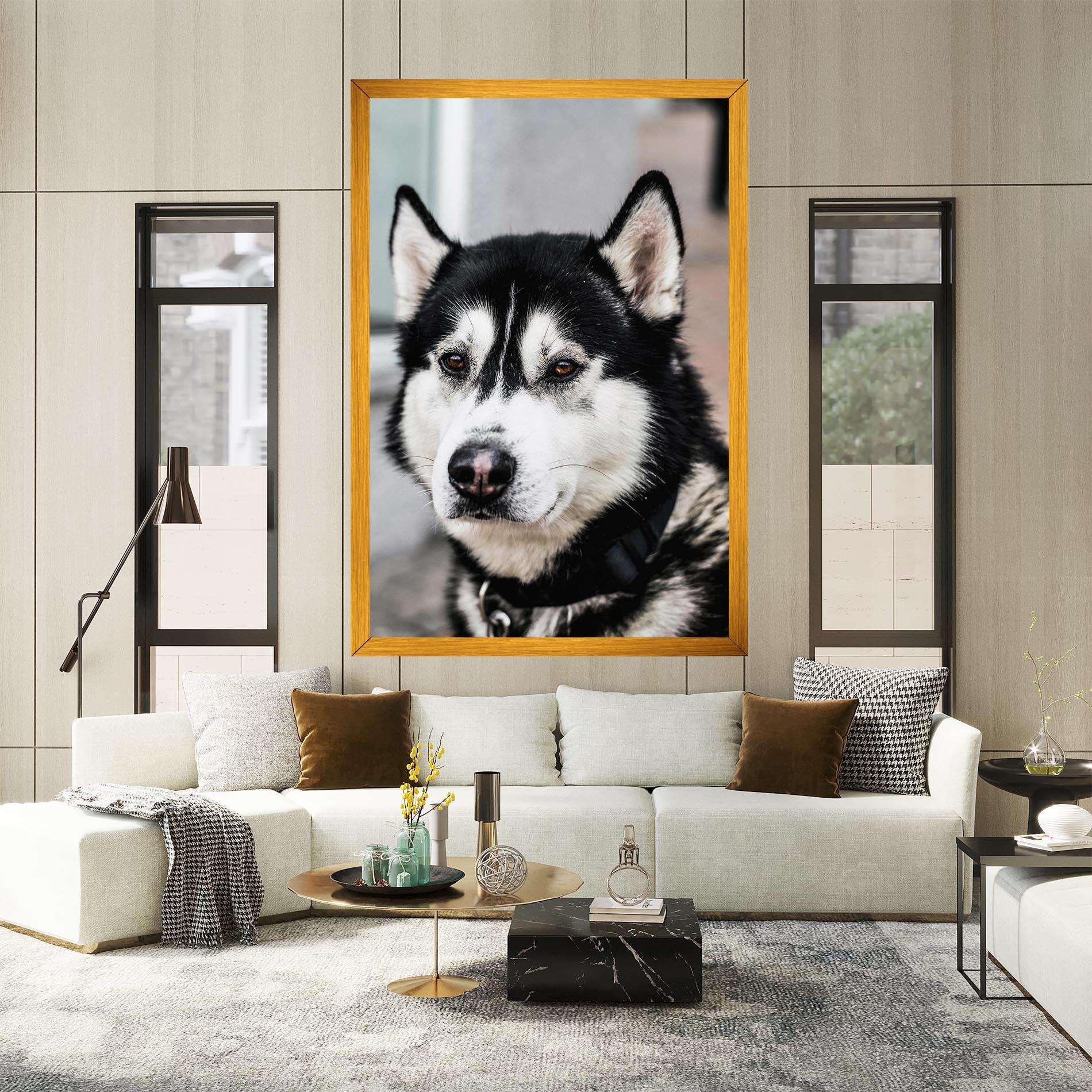Картина на платно Husky Dog mockup 2