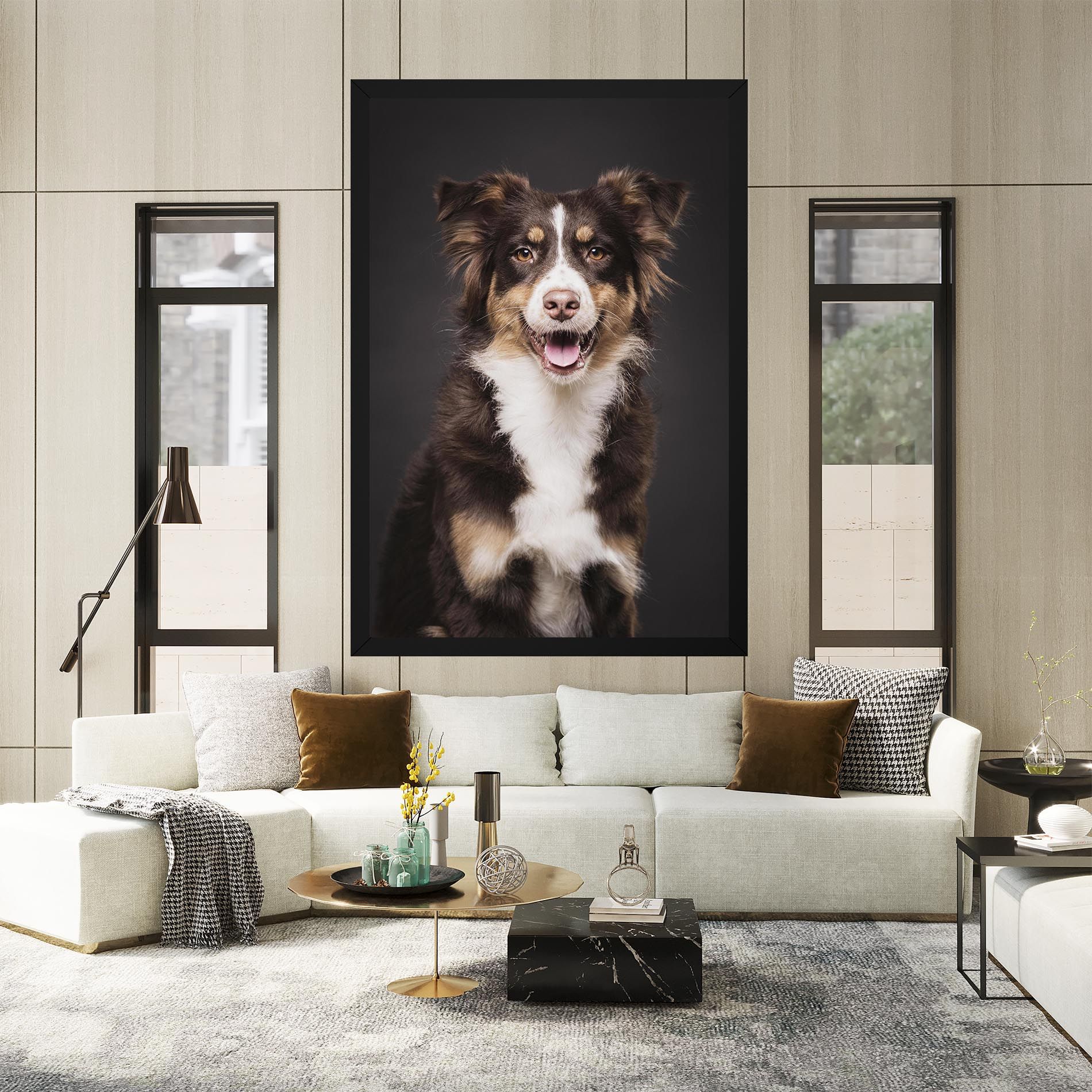 Cute Dog Sitting mockup 2