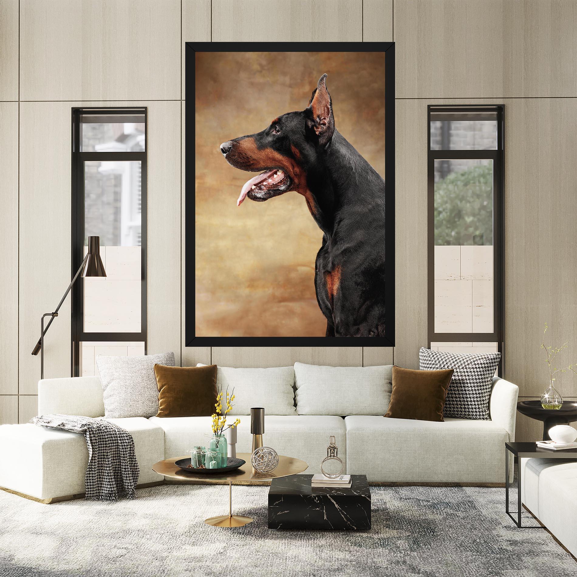 Картина на платно Doberman Pinscher mockup 2