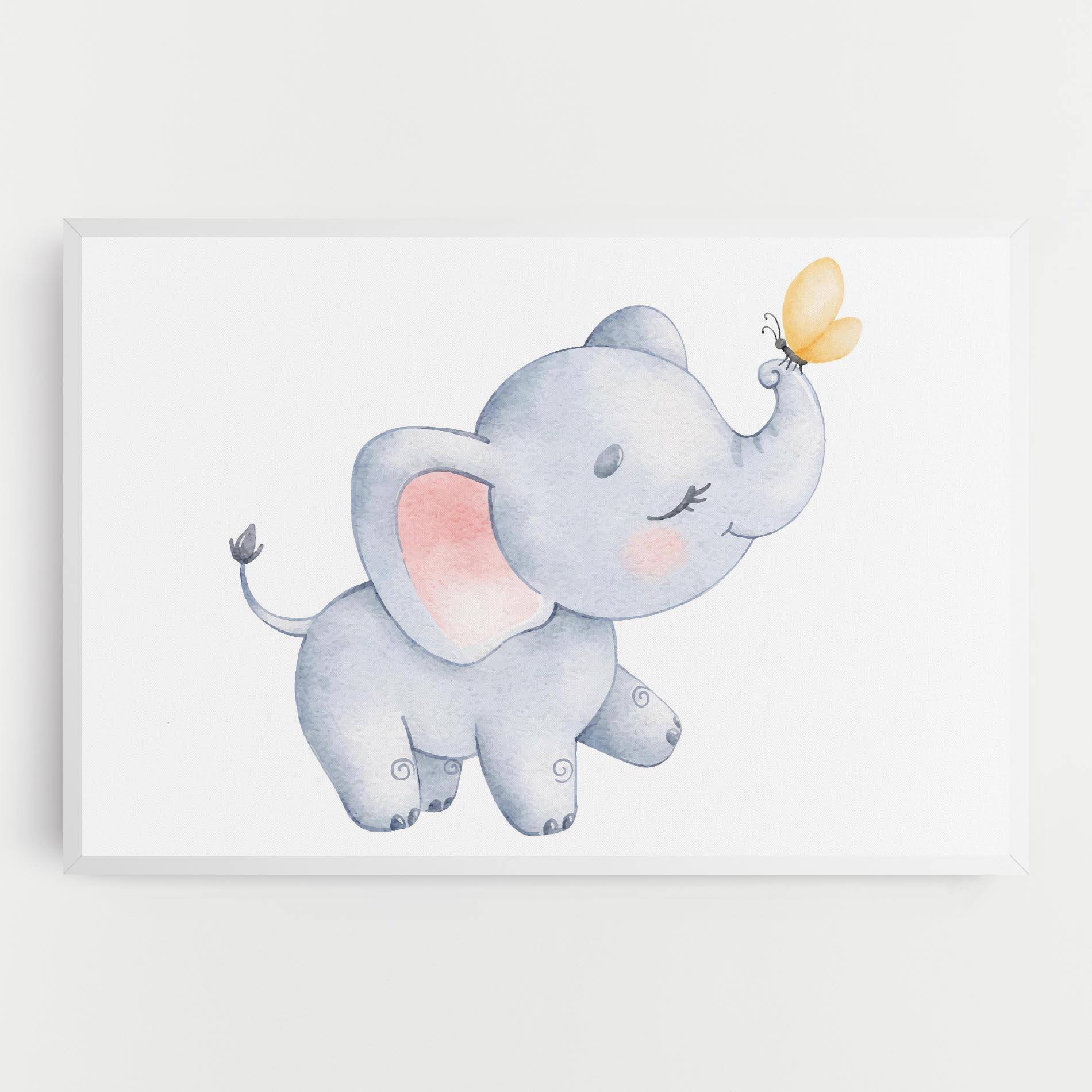 Картина на платно Elephant Butterfly mockup 0