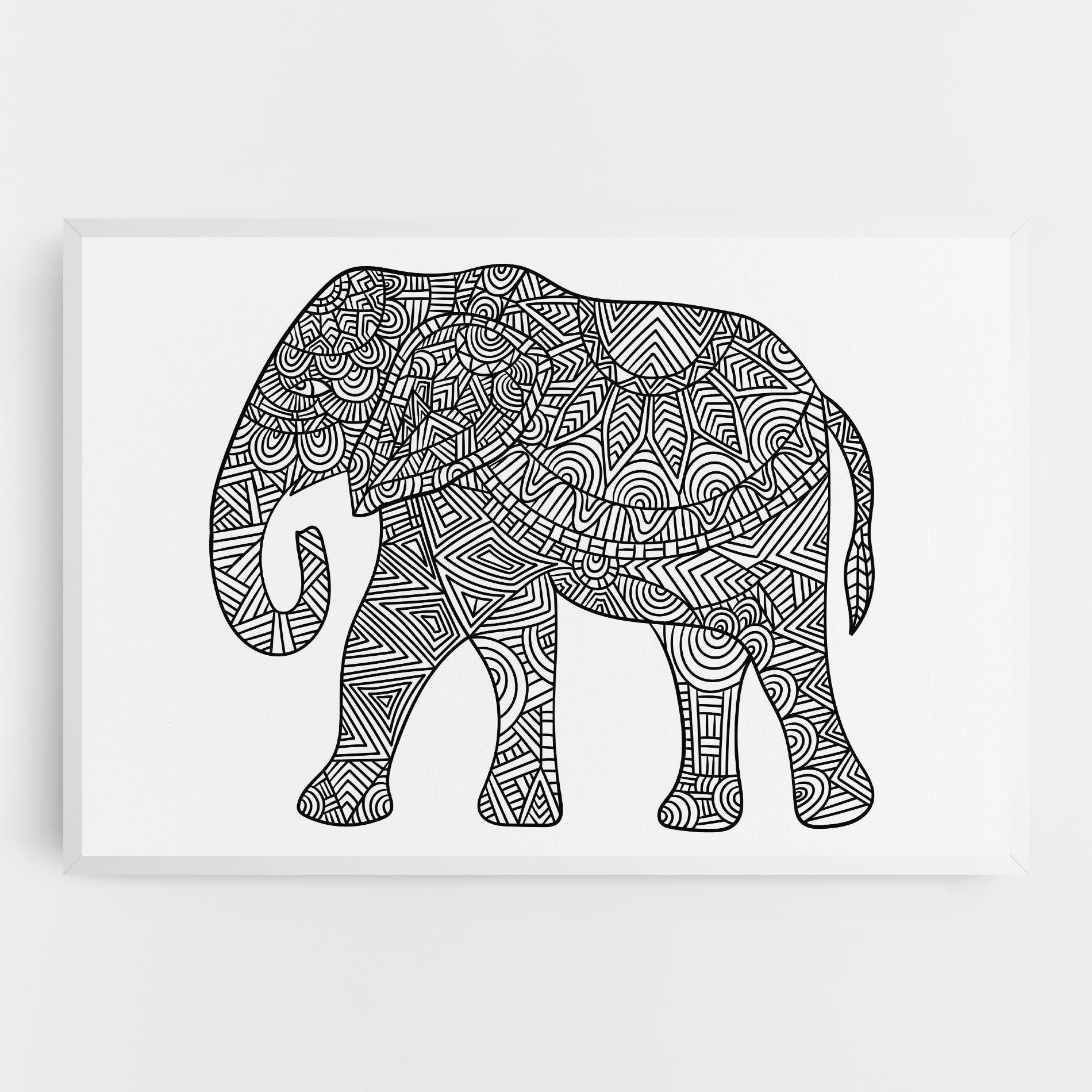 Картина на платно Elephant Mandala mockup 0