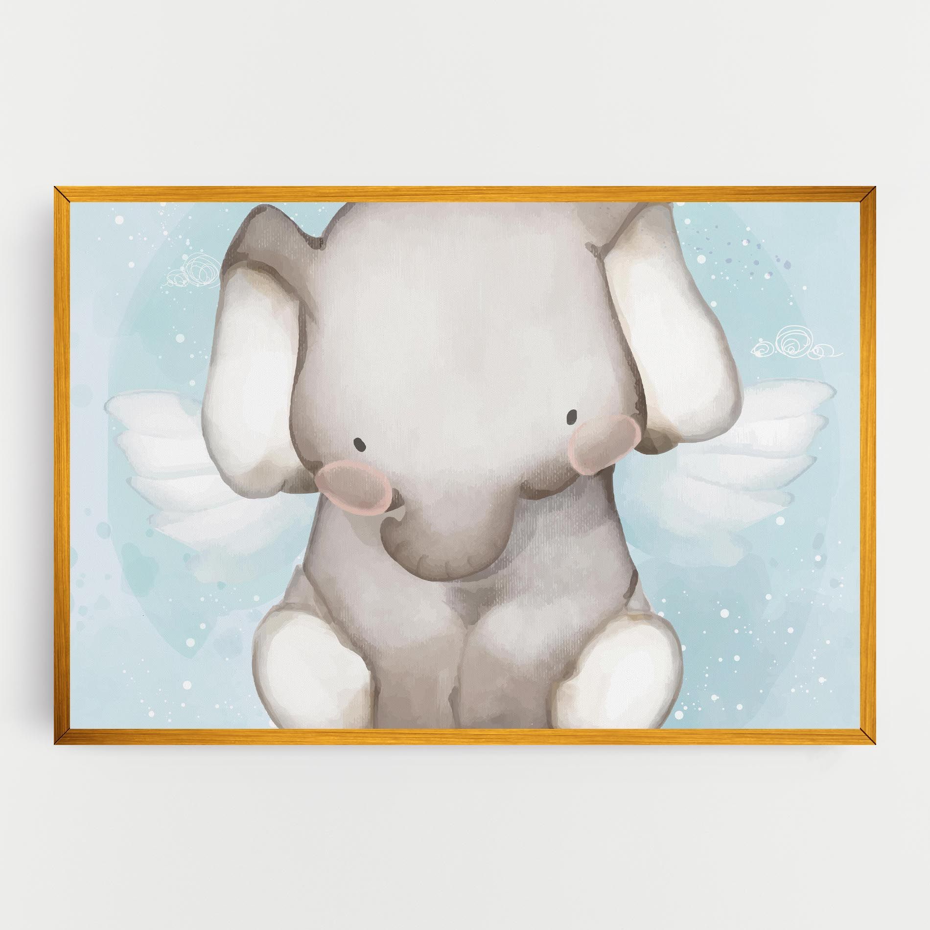 Elephant On Blue mockup 0