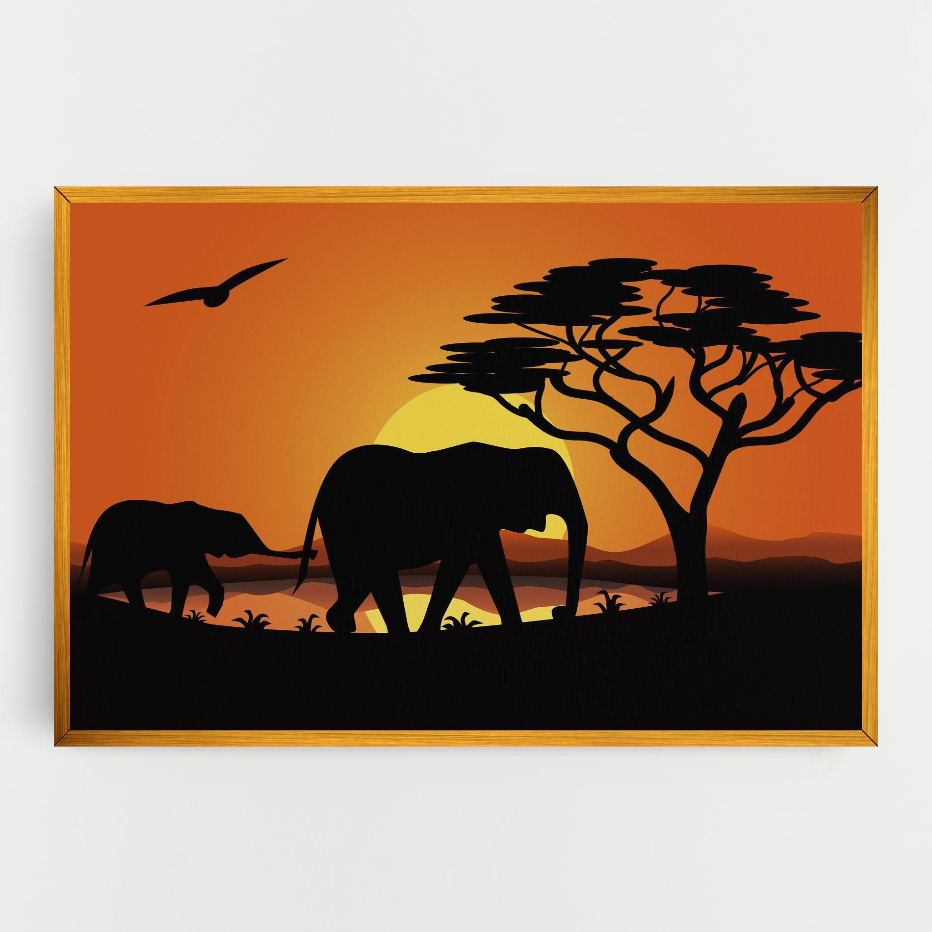 Elephant Sunset mockup 0