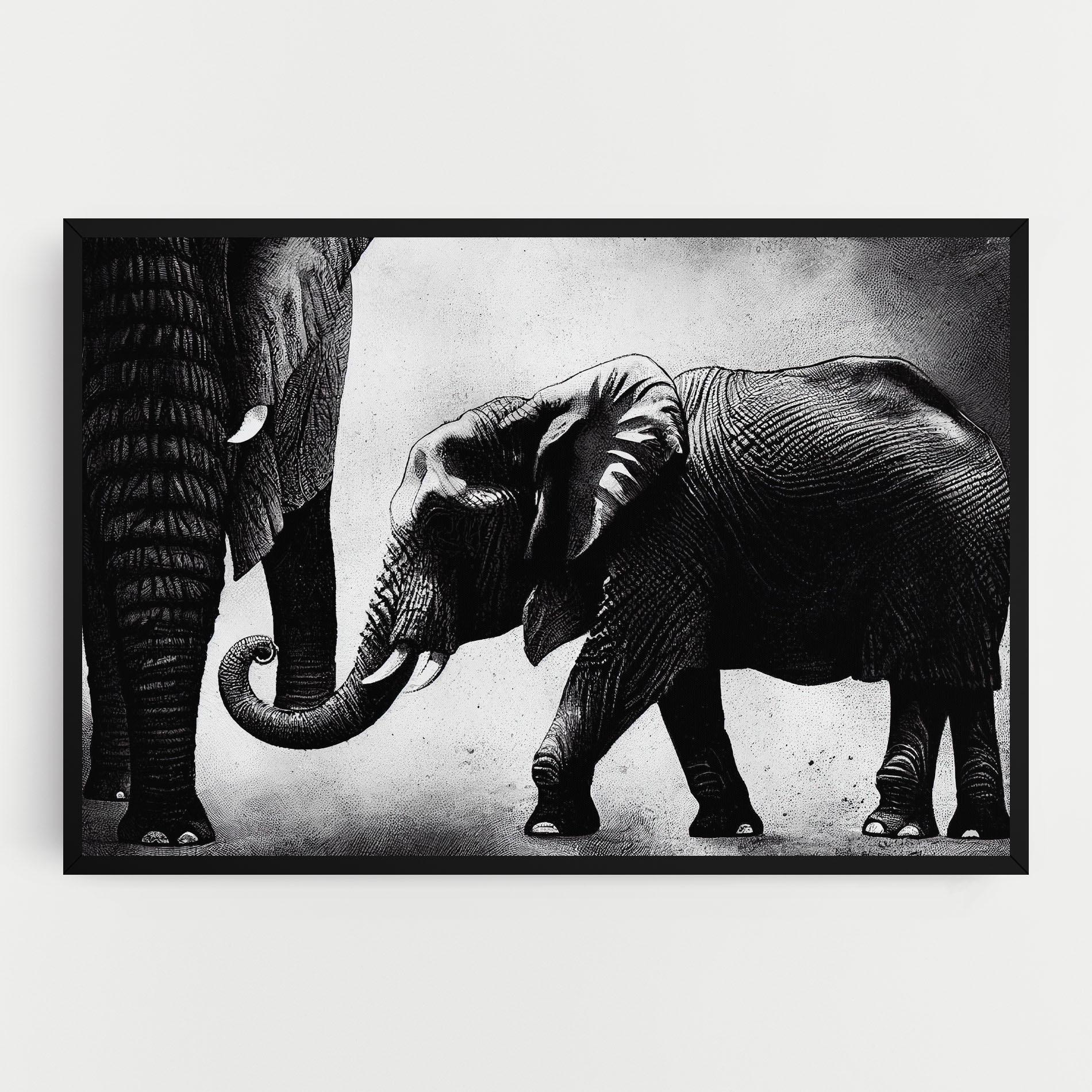 Картина на платно Baby Elephant mockup 0