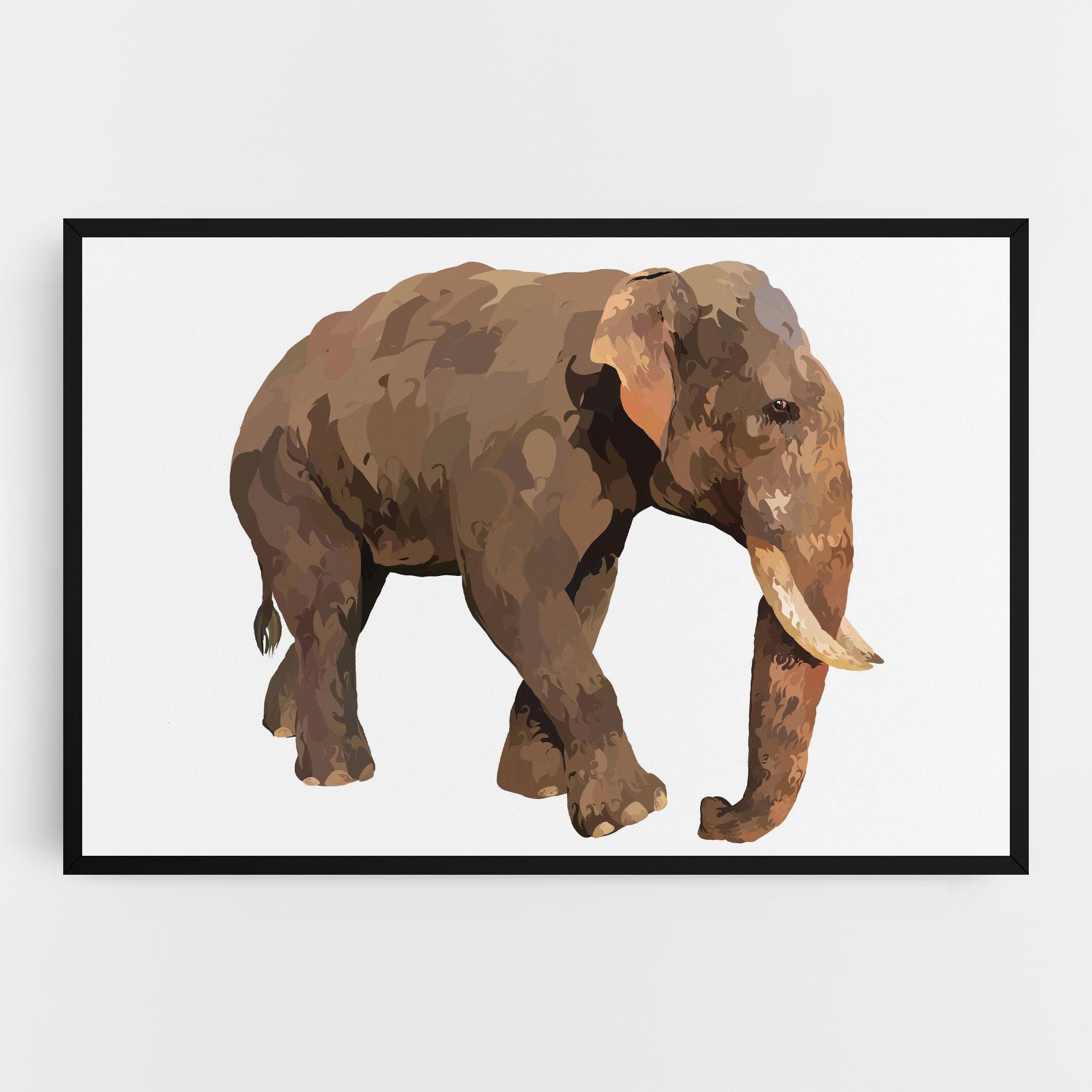 Картина на платно Brown Elephant mockup 0