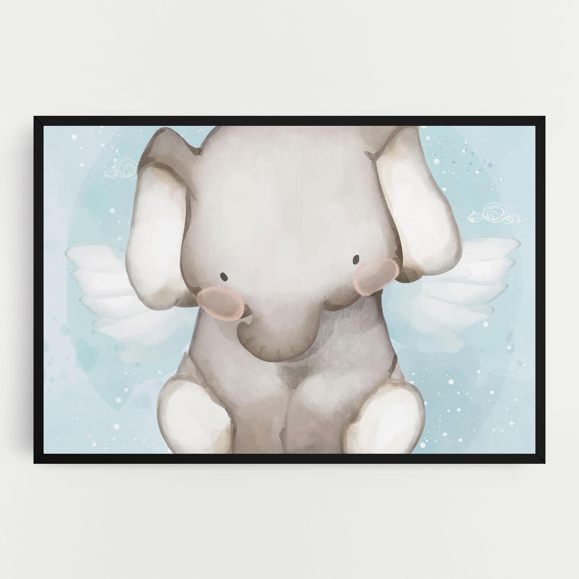 Картина на платно Elephant On Blue mockup 0