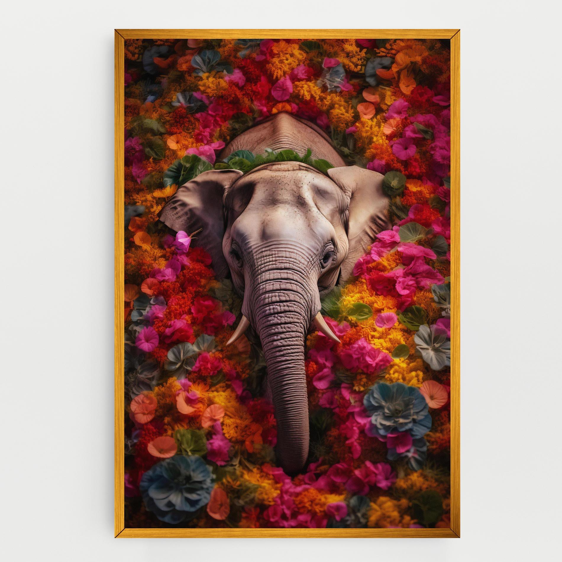 Картина на платно Flower Elephant mockup 0