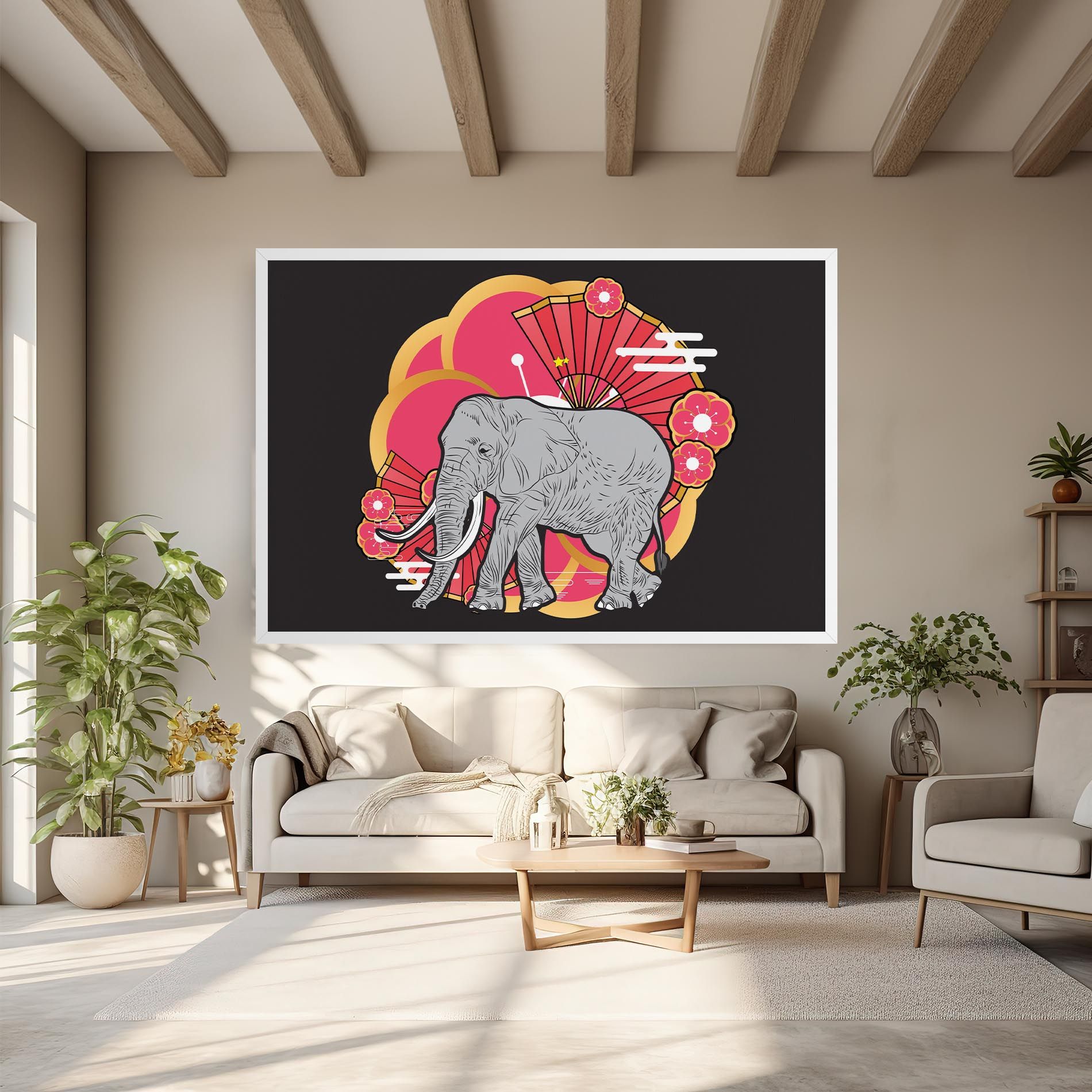 Elephant On Pink mockup 6