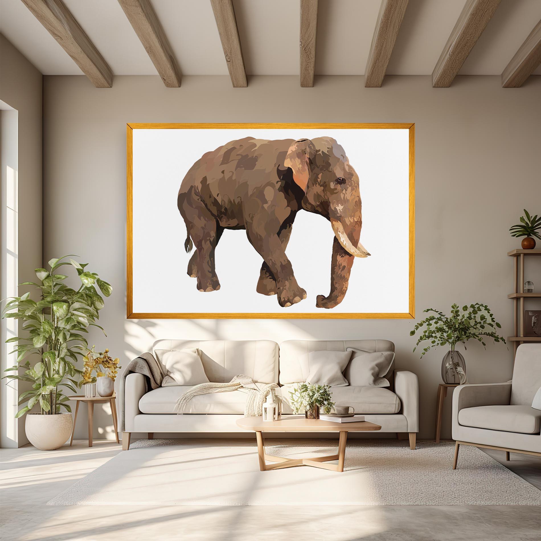 Картина на платно Brown Elephant mockup 6