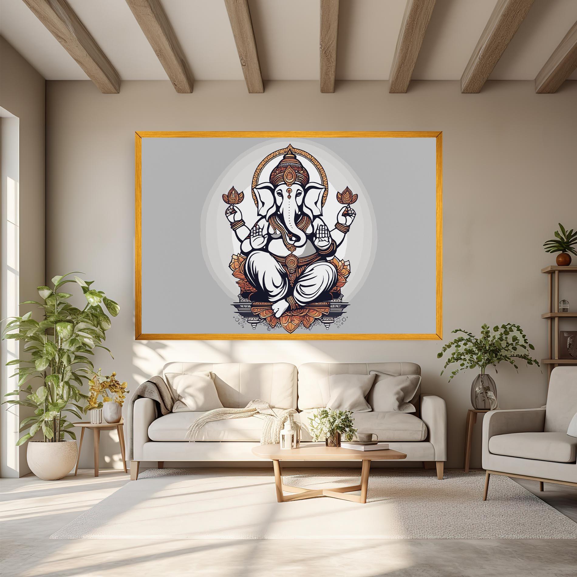 Картина на платно Chaturthi Greys mockup 6