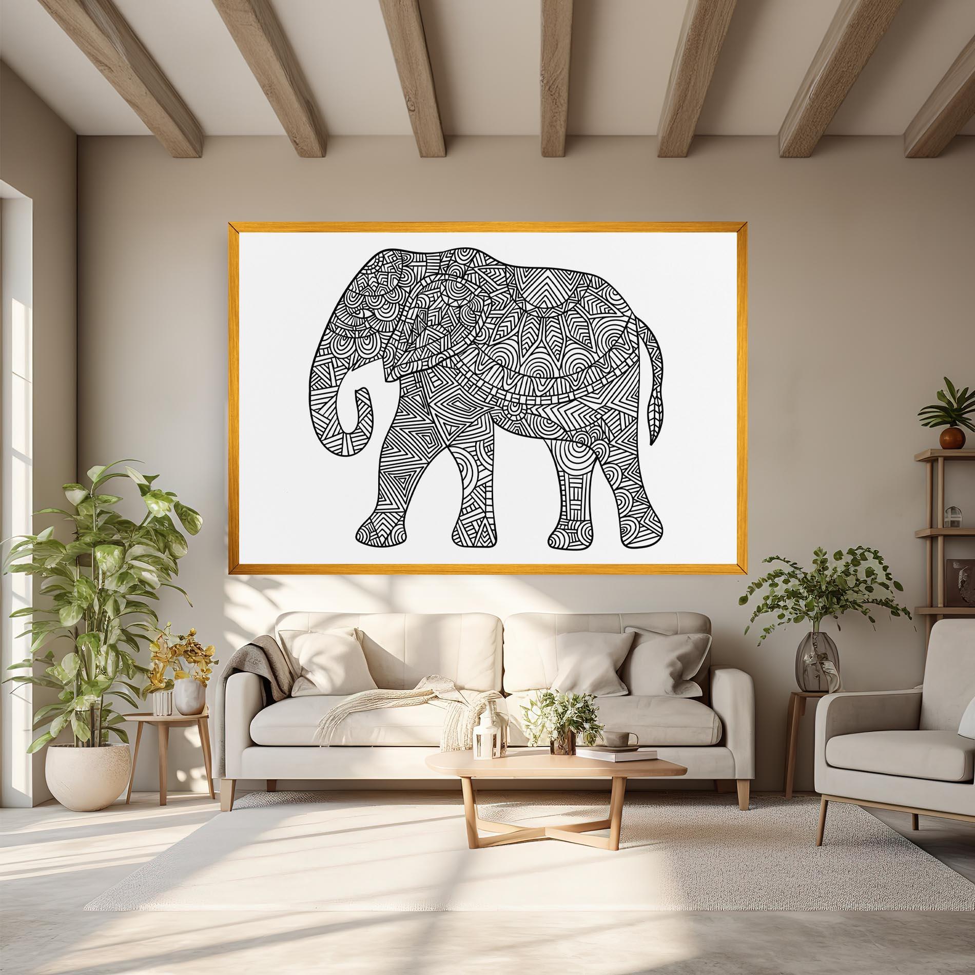 Картина на платно Elephant Mandala mockup 6