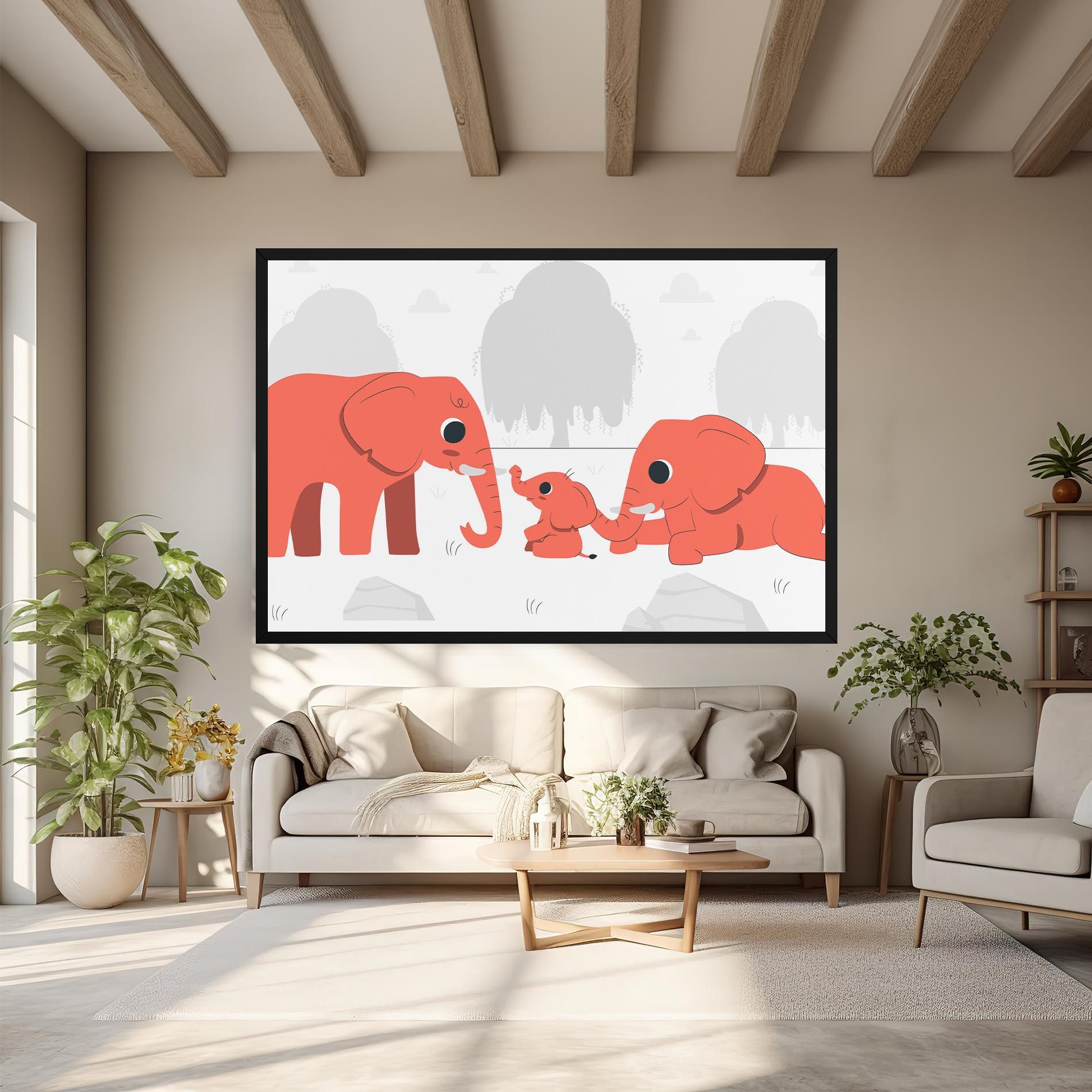 Orange Elephant mockup 6