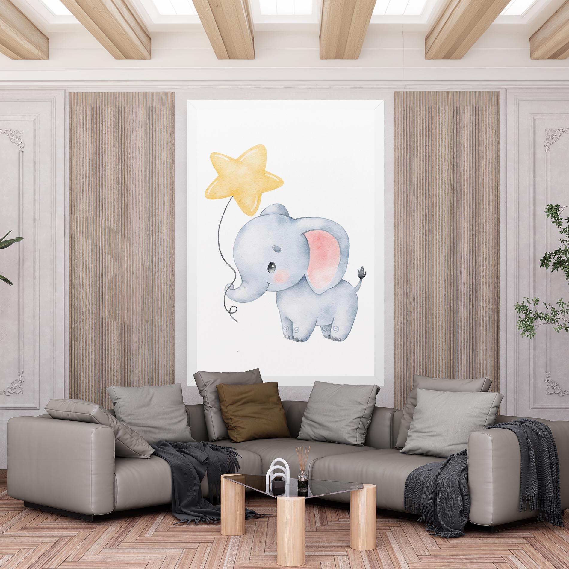 Картина на платно Baby Elephant Kids mockup 6