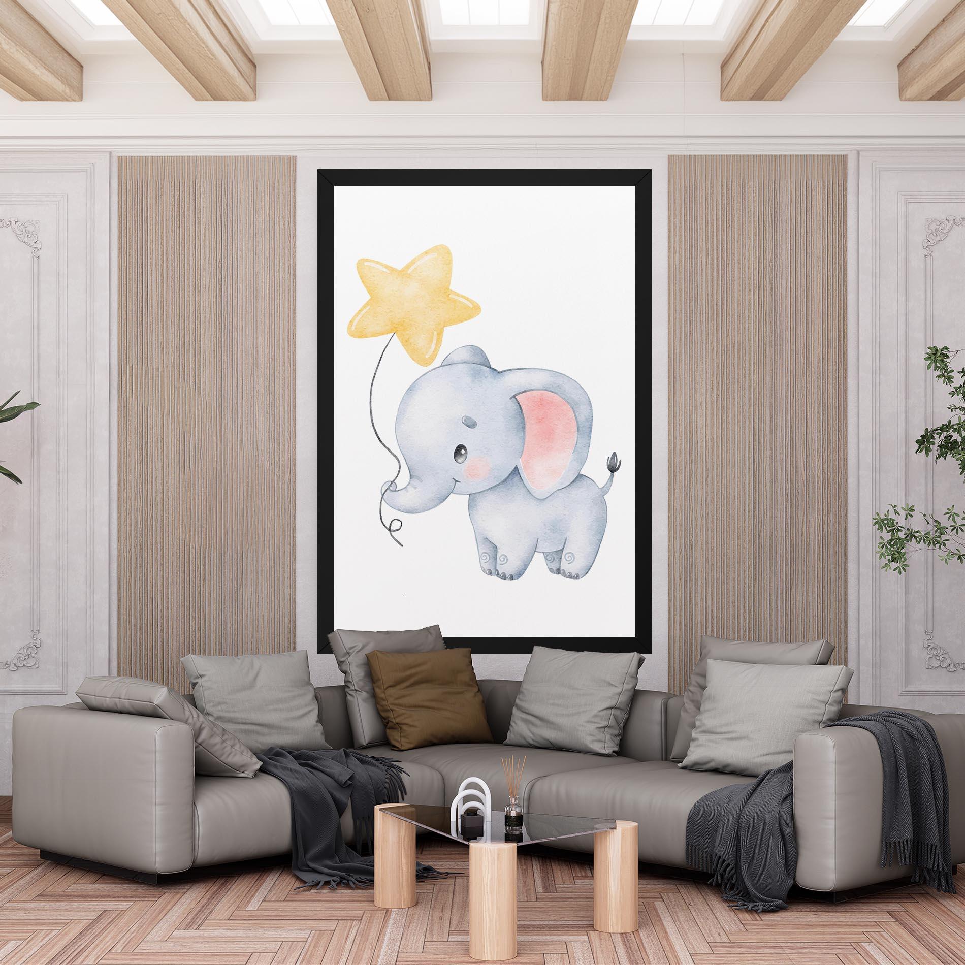 Картина на платно Baby Elephant Kids mockup 6