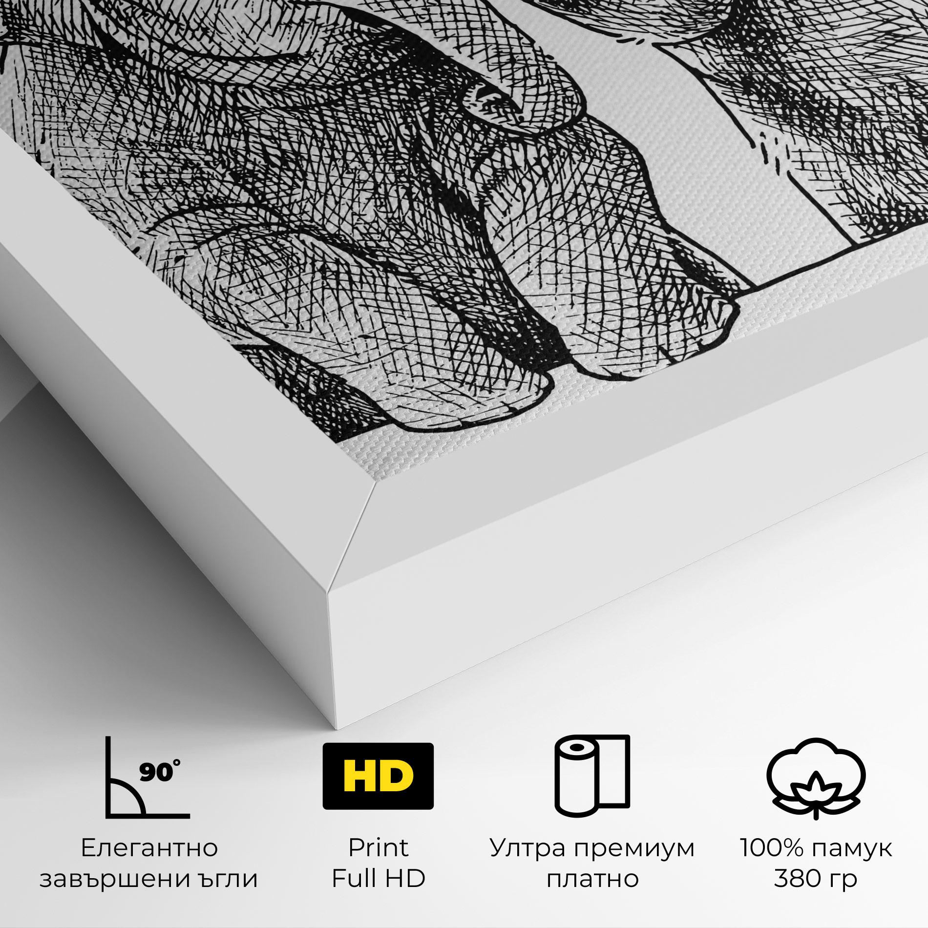 Картина на платно Baby Elephants mockup 4