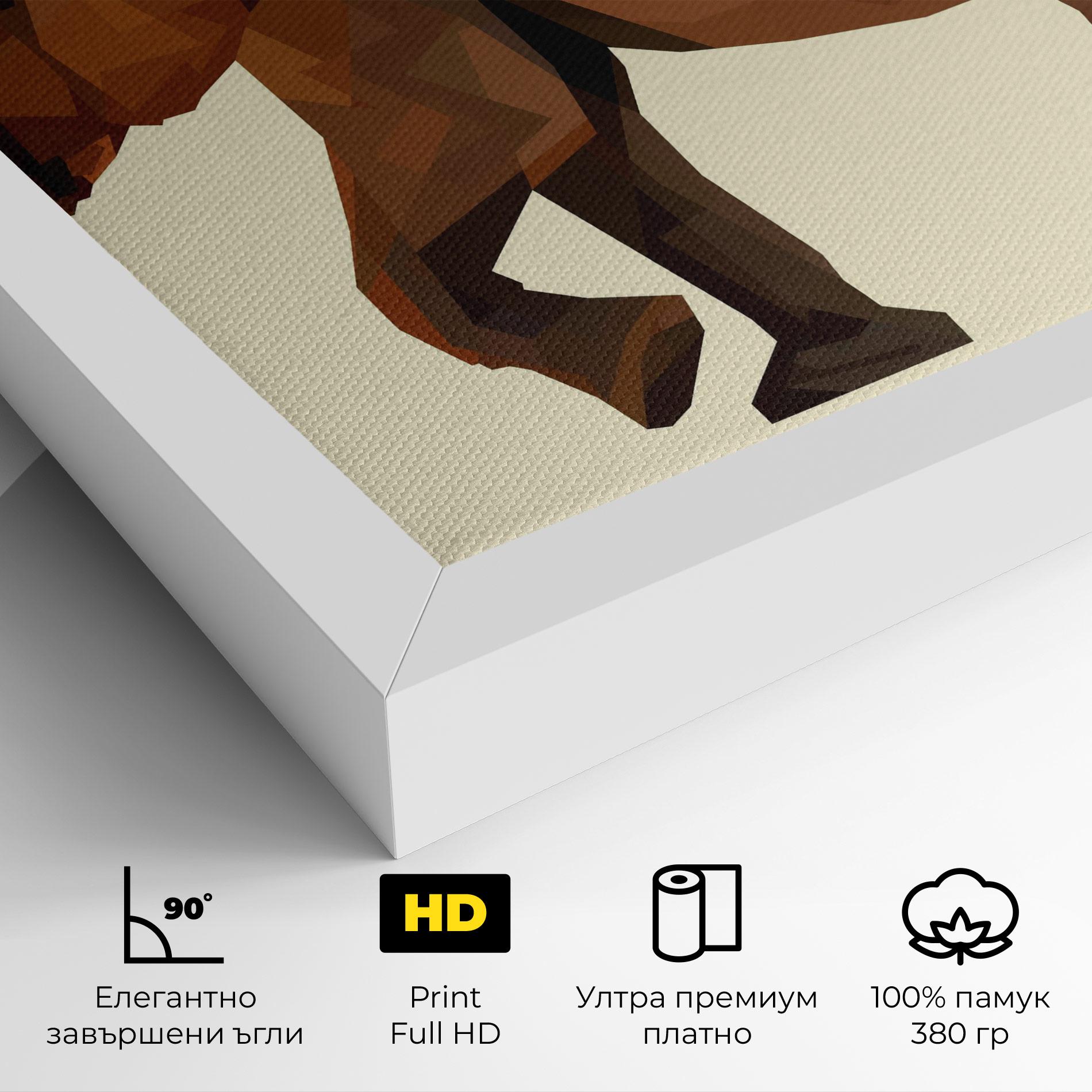 Картина на платно Walking Elephant Cream mockup 4