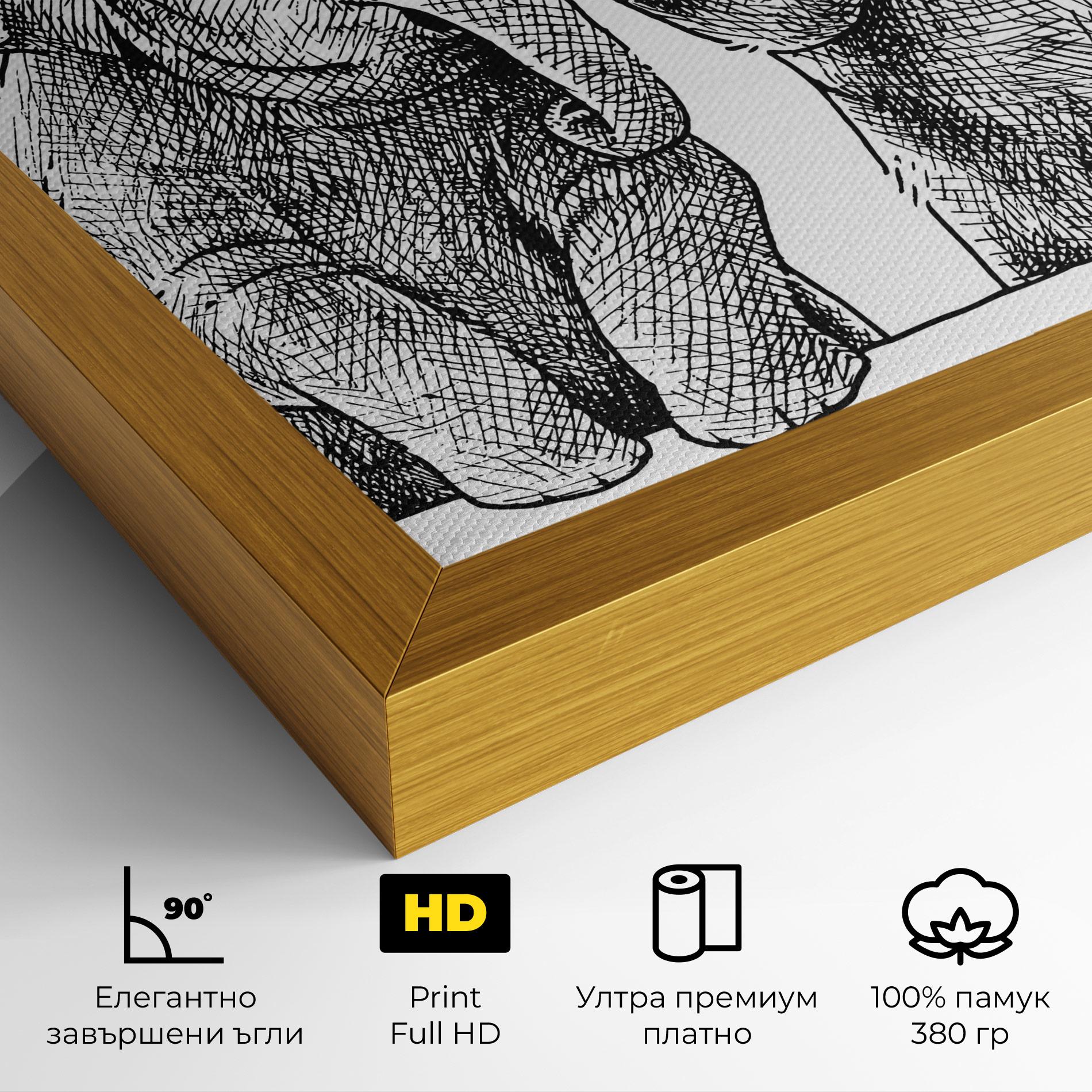 Картина на платно Baby Elephants mockup 4