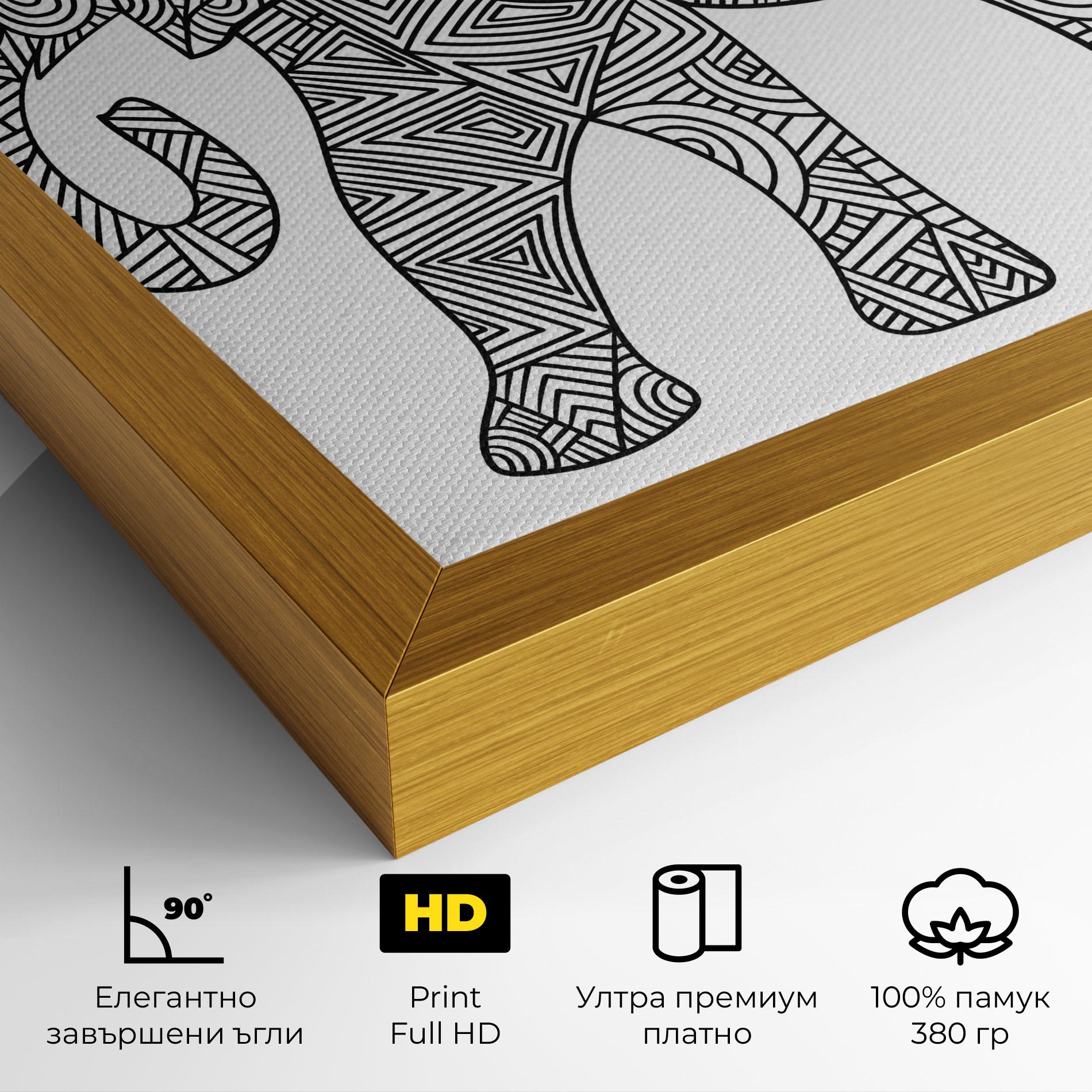 Картина на платно Elephant Mandala mockup 4