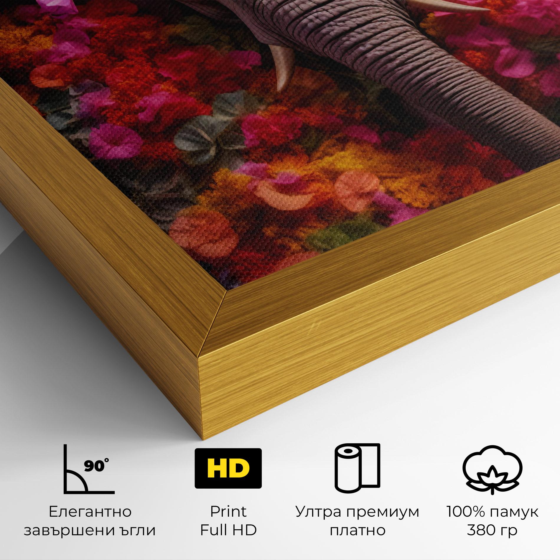Картина на платно Flower Elephant mockup 4