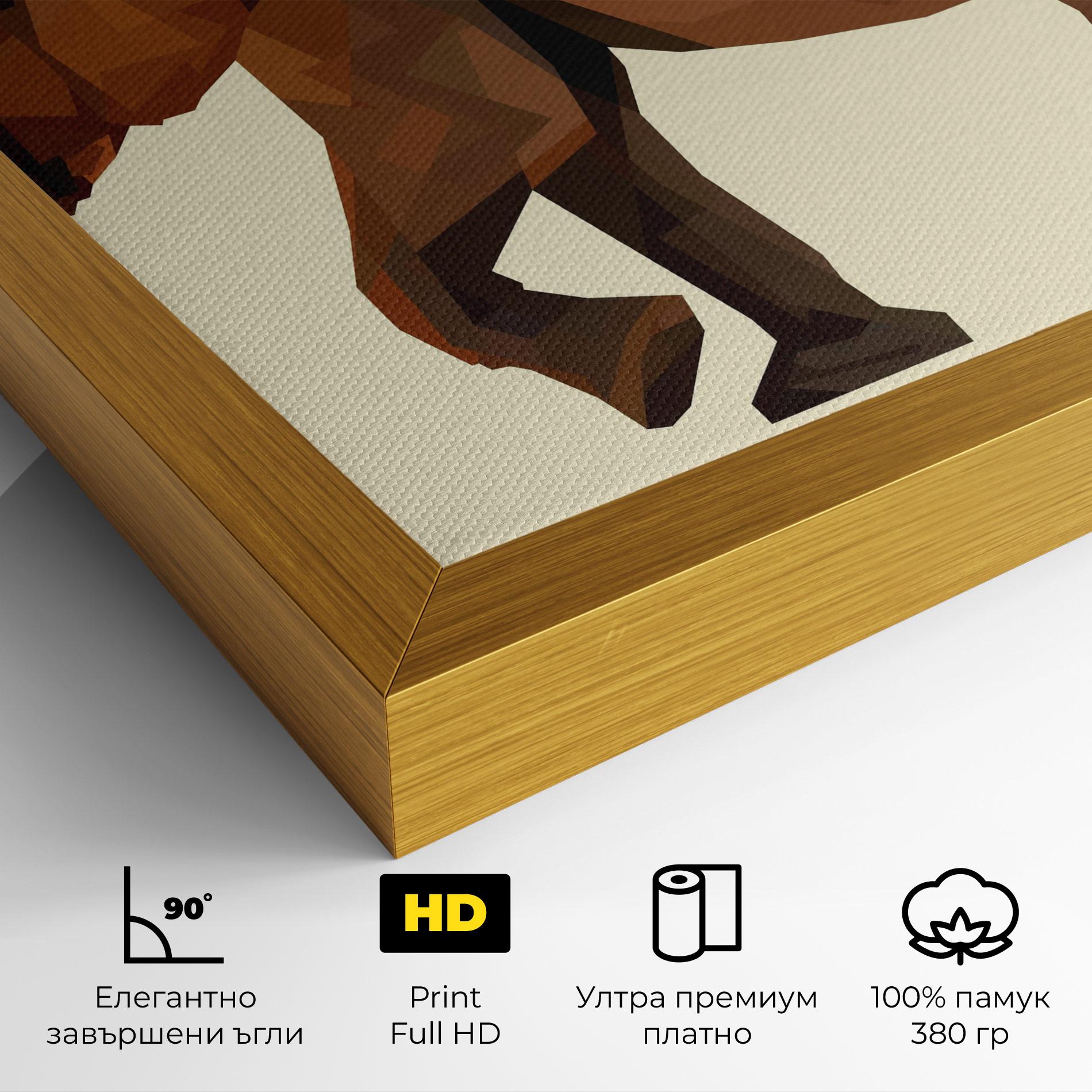 Картина на платно Walking Elephant Cream mockup 4